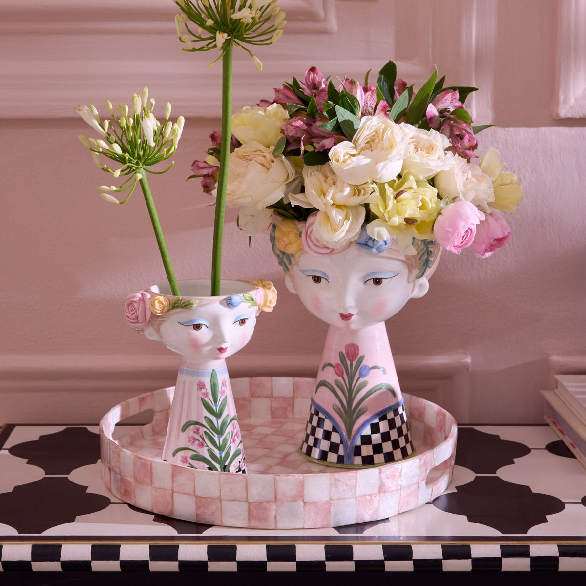 Rosy Meadow Tall Lady Vase - Image 2