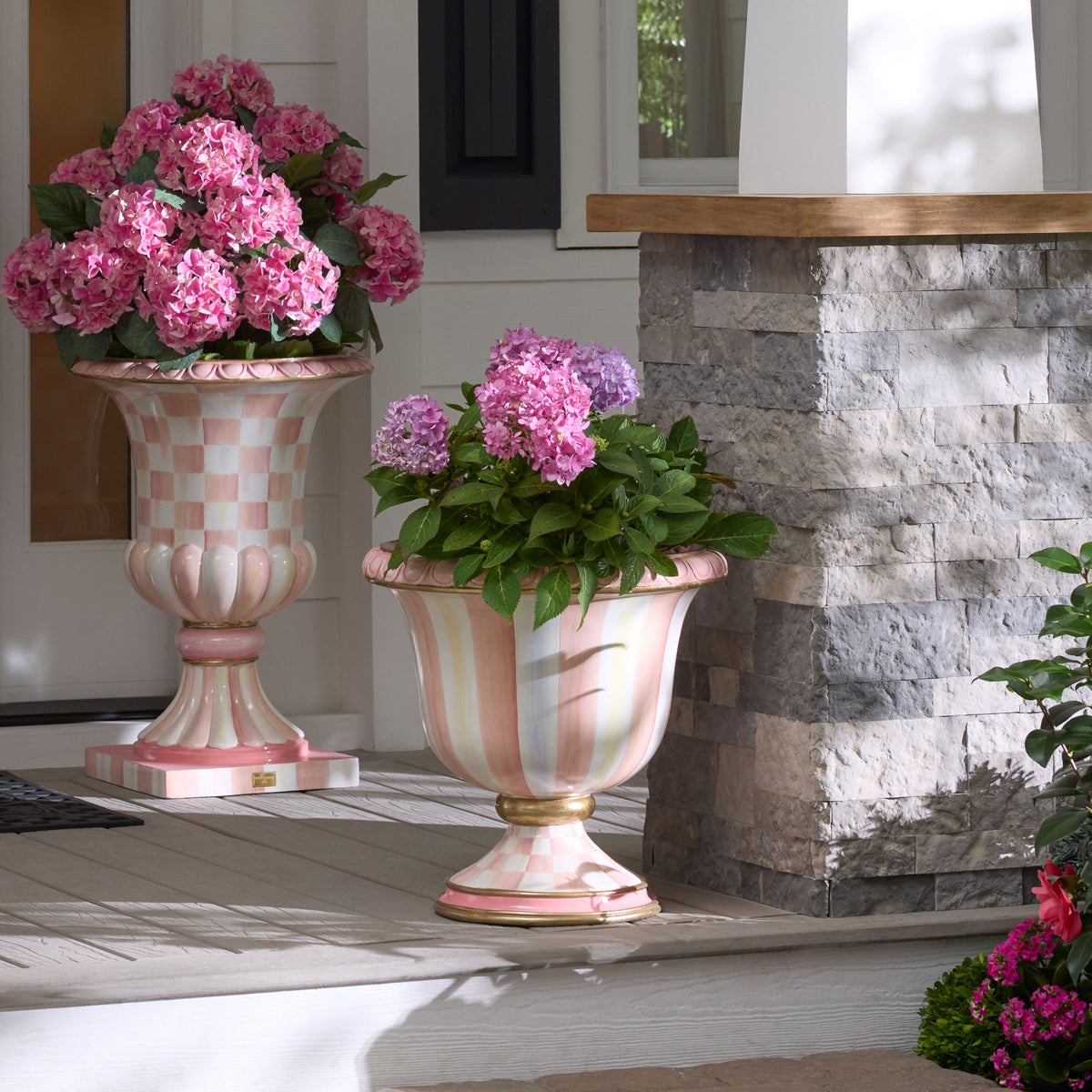 Rosy Stripe Urn - Image 2