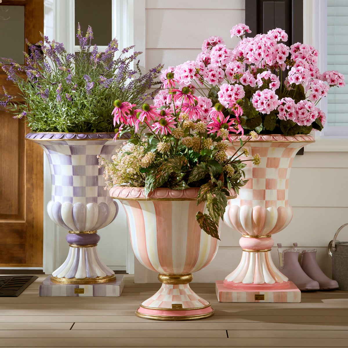 Rosy Stripe Urn - Image 8