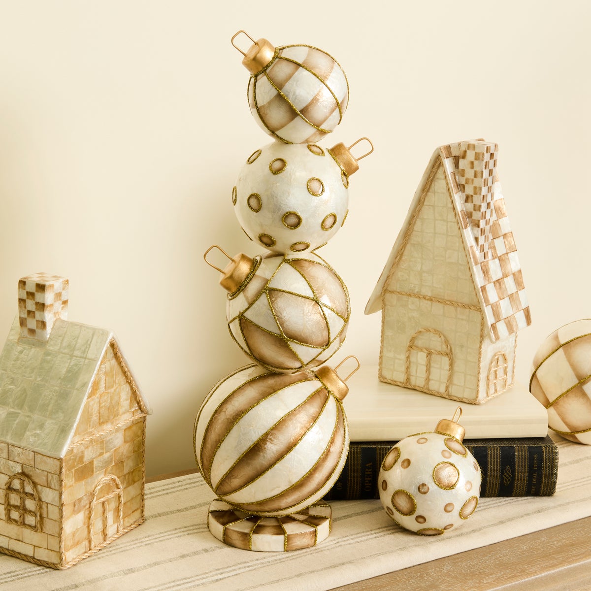 Mocha Capiz Ornament Topiary - Image 2