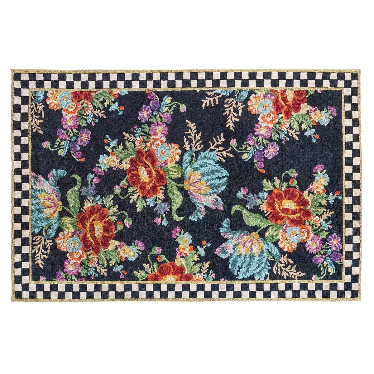 Flower Market 5' x 7'6" Washable Rug