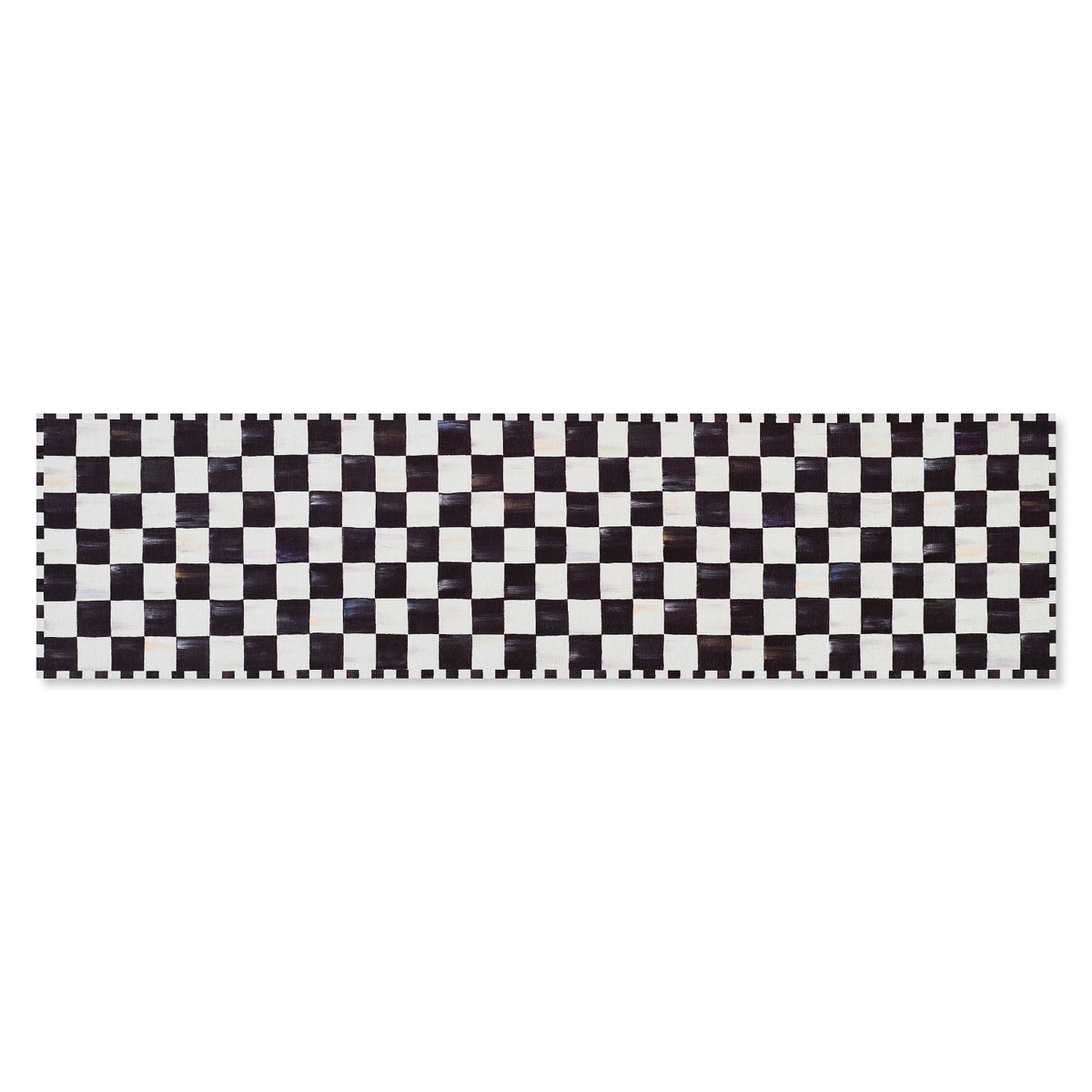 Courtly Checkered 2'6" x 10' Washable Runner