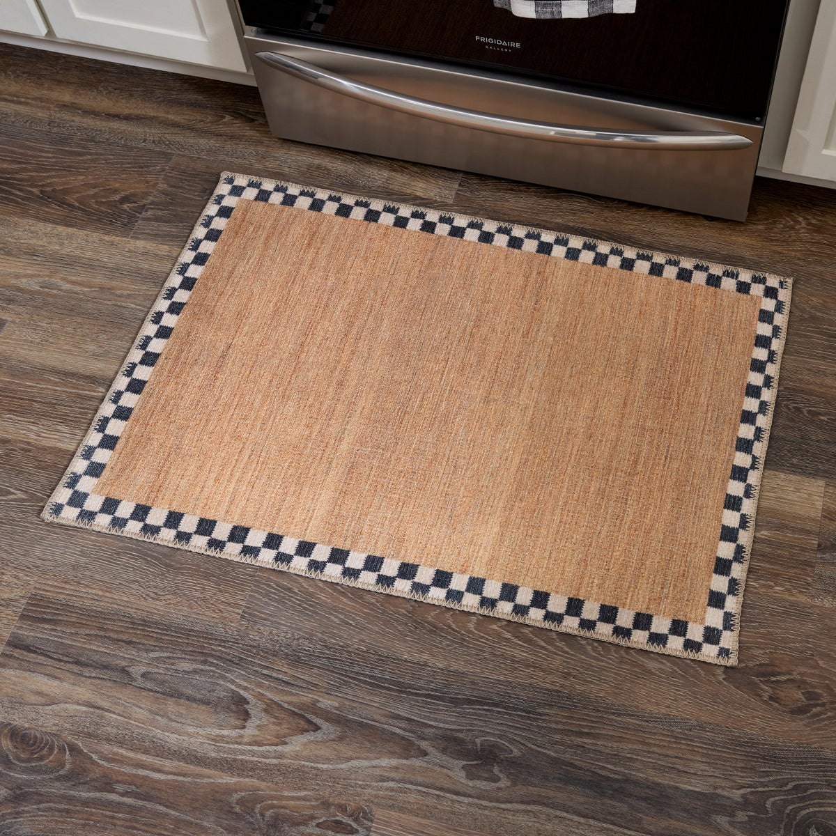 Naturals Check 3' x 5' Washable Rug - Image 2