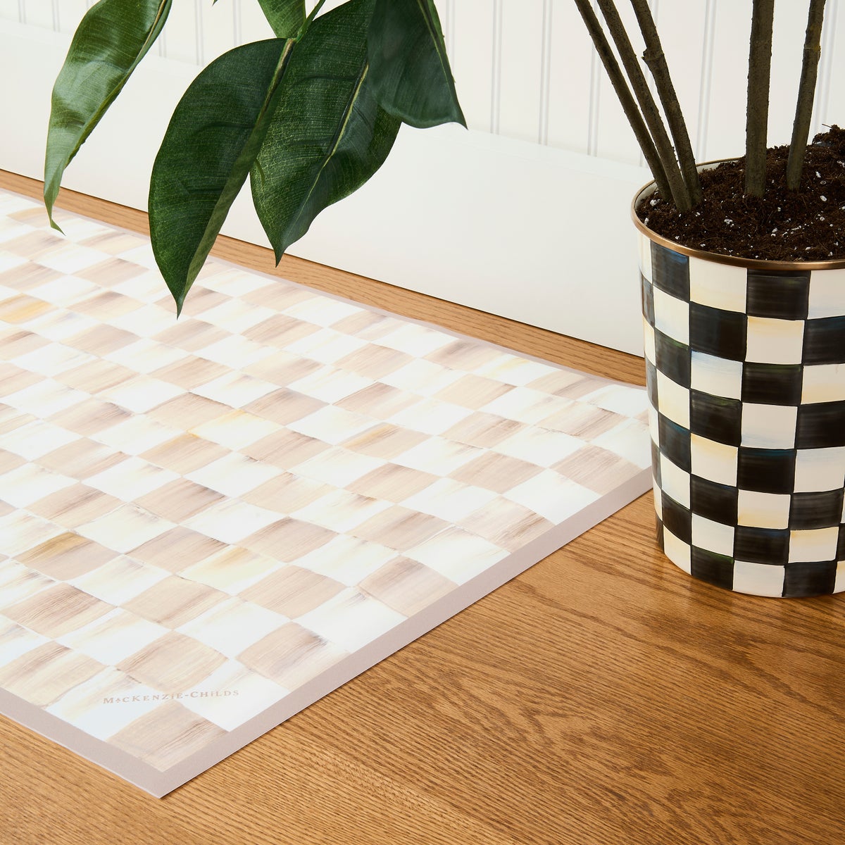 Mocha Check 2' x 3' Floor Mat - Image 2