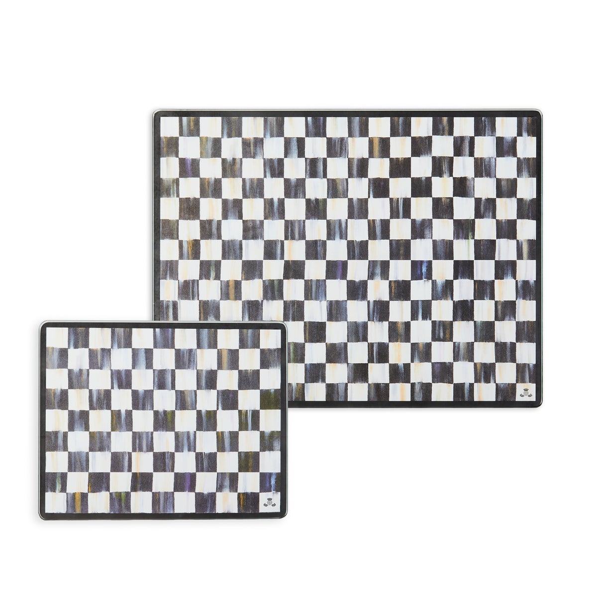 Courtly Check Glass Cutting Boards, Set of 2