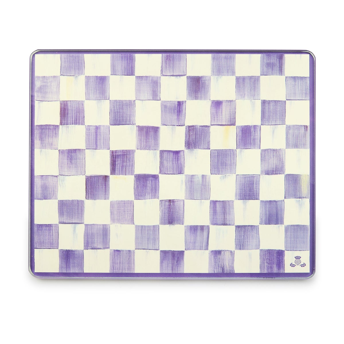 Violet Check Glass Cutting Boards, Set of 2 - Image 4