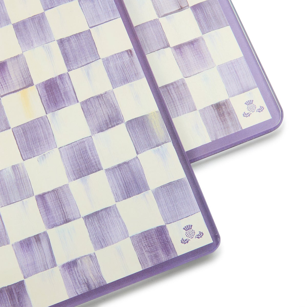 Violet Check Glass Cutting Boards, Set of 2 - Image 5