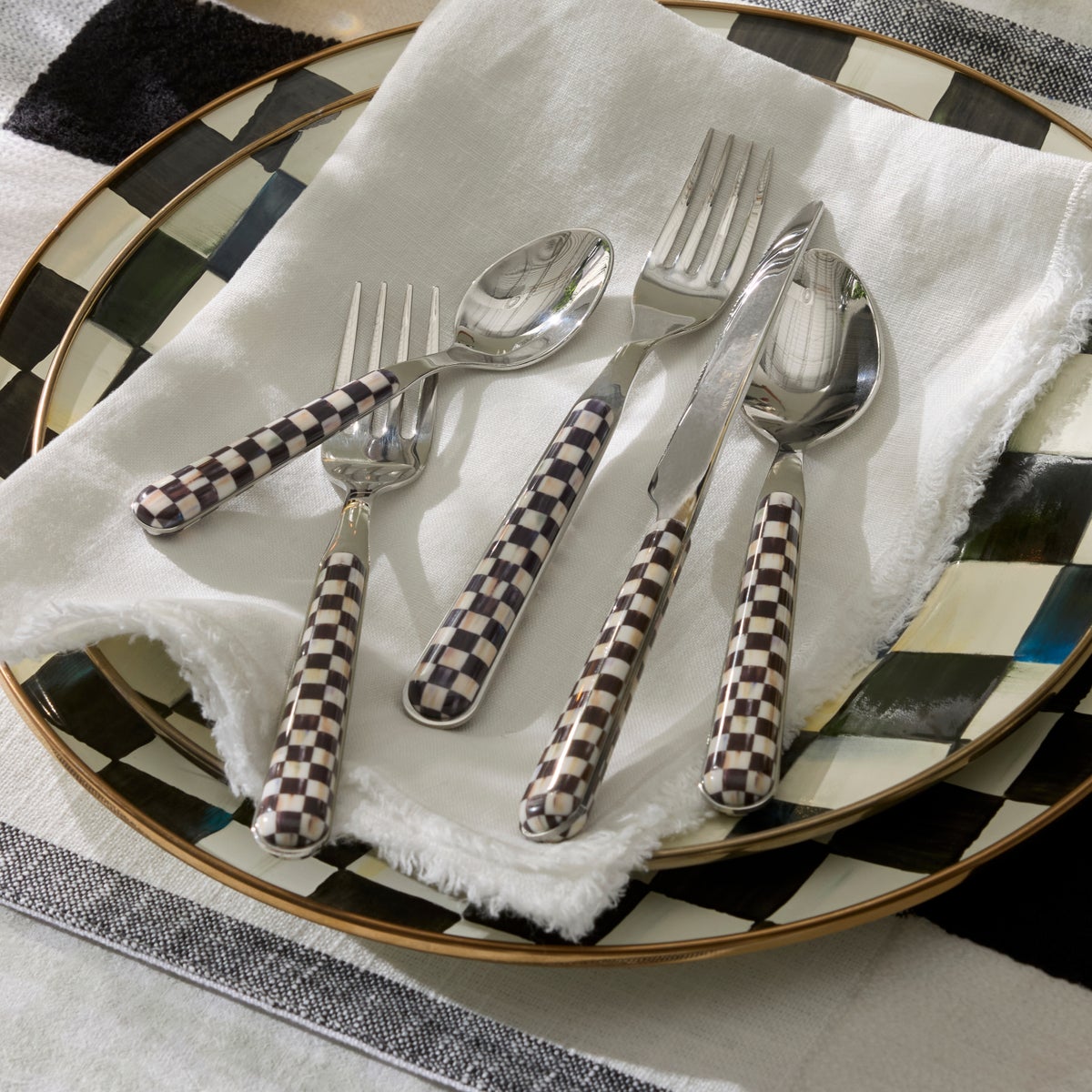 Courtly Check Bistro Flatware 5 Piece Place Setting - Image 4