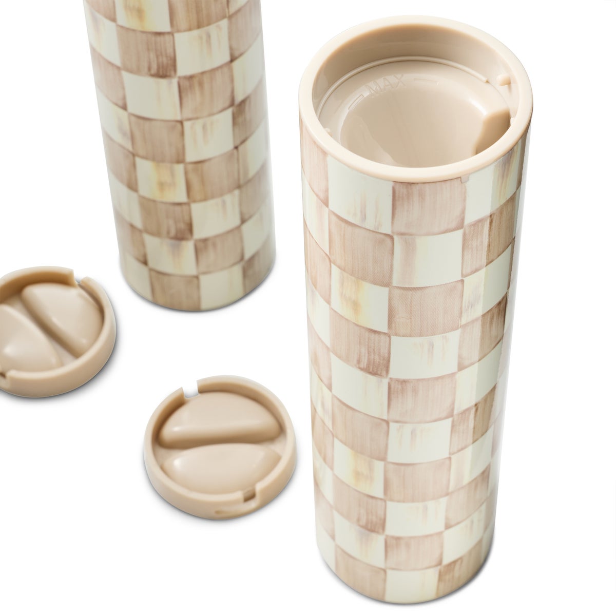 Mocha Check Electric Salt & Pepper Grinder Set - Image 5