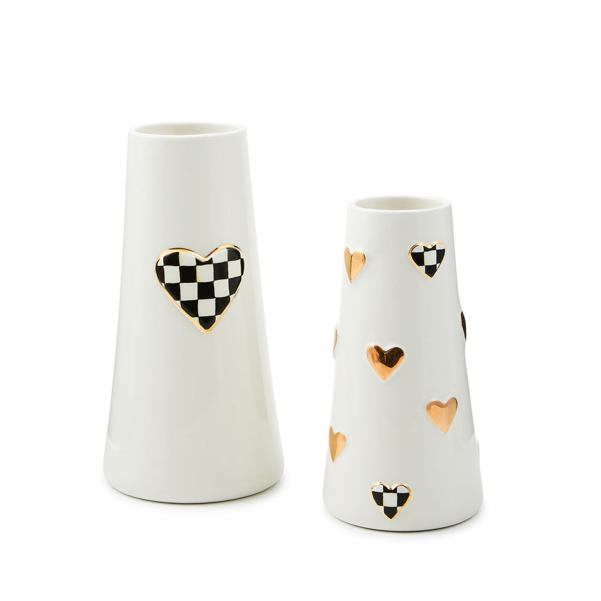 Courtly Check Short Heart Vase - Image 4
