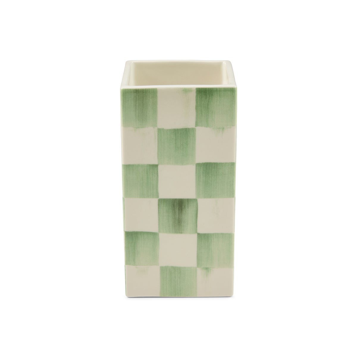 Sage Check Small Pillar Vase