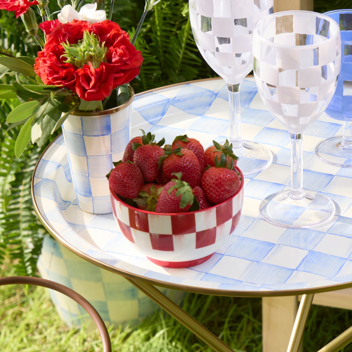 Cherry Check Breakfast Bowls, Set of 4 - Image 8