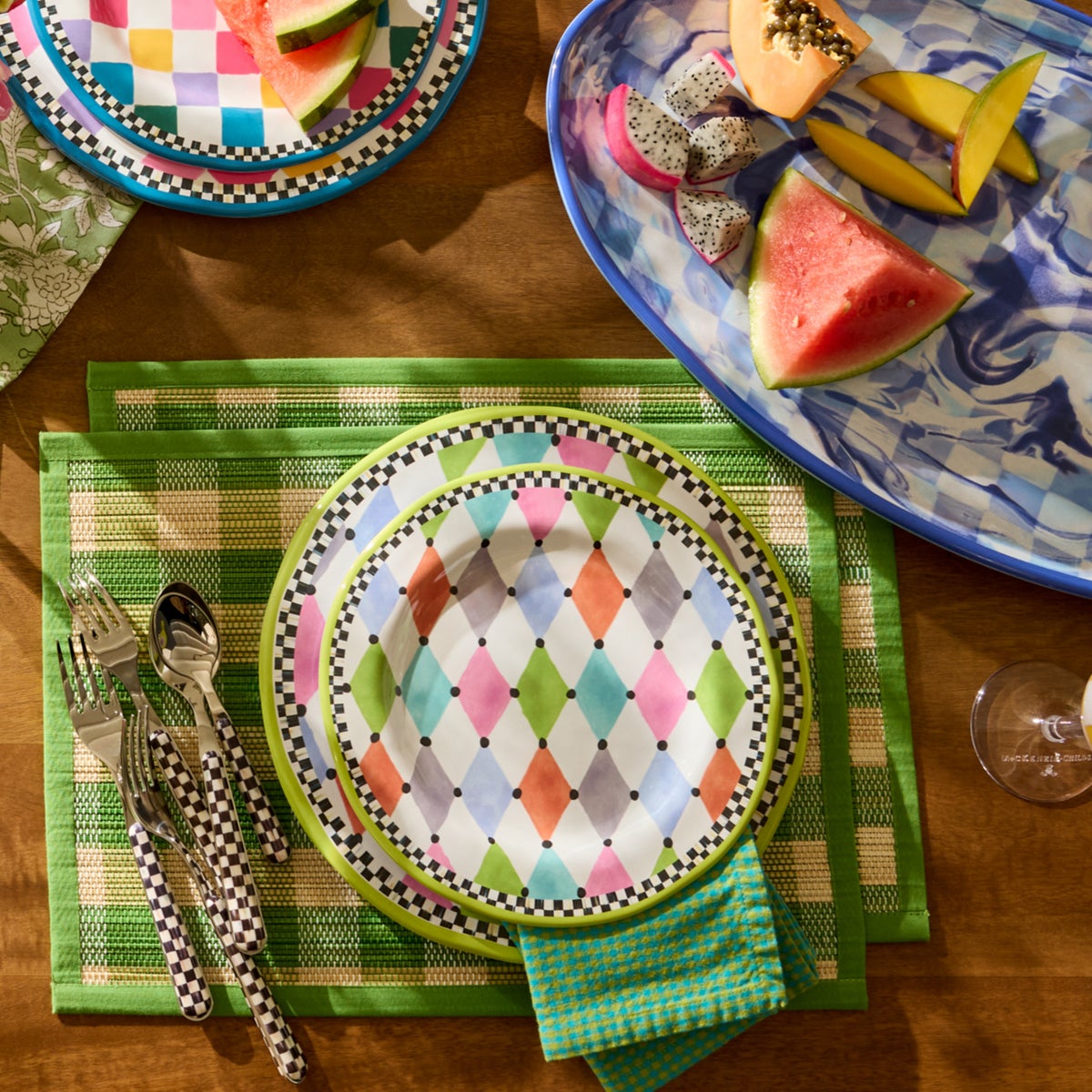 Palm Springs Melamine Dinner Plates, Set of 4 - Image 3