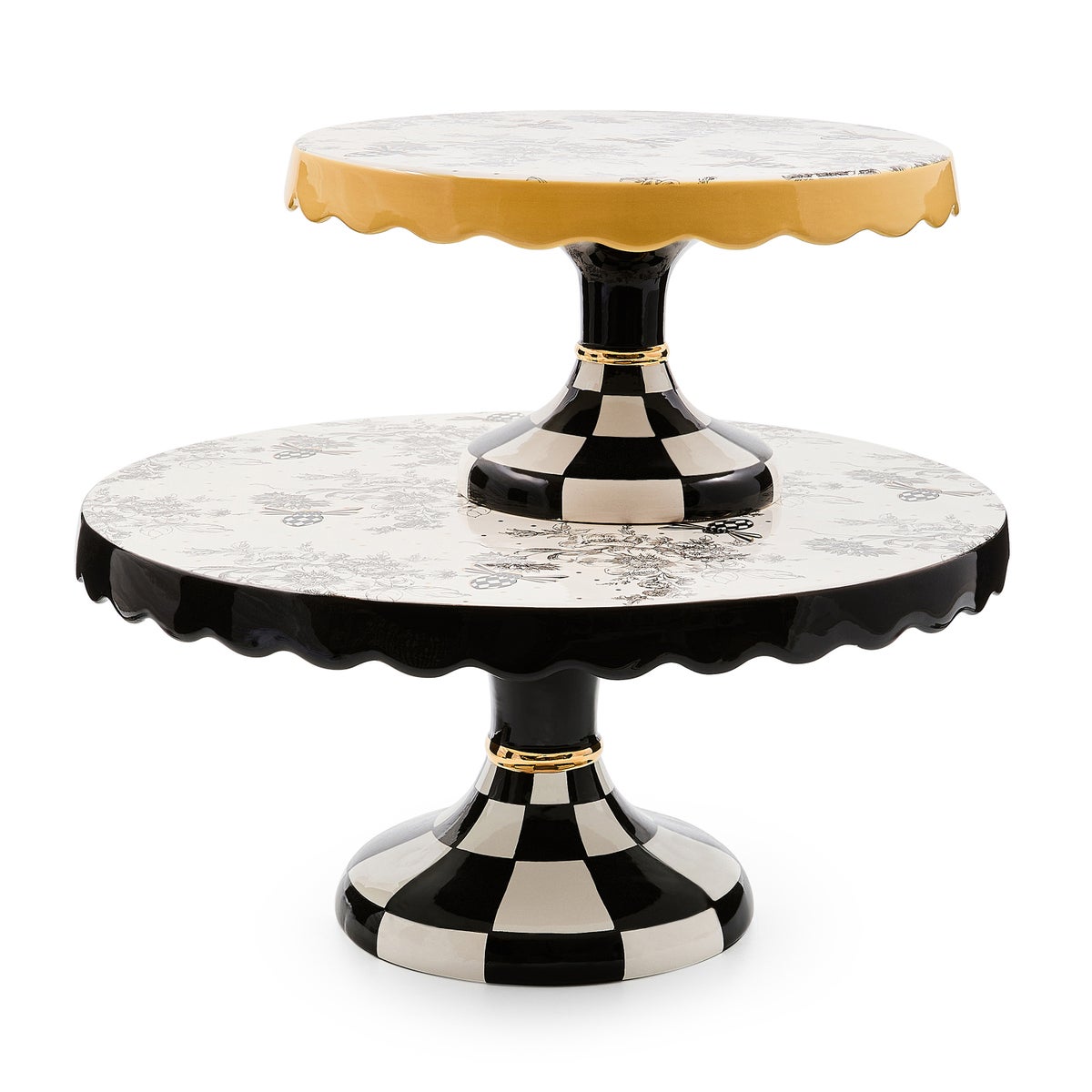 Bee Toile Large Pedestal Platter - Image 3