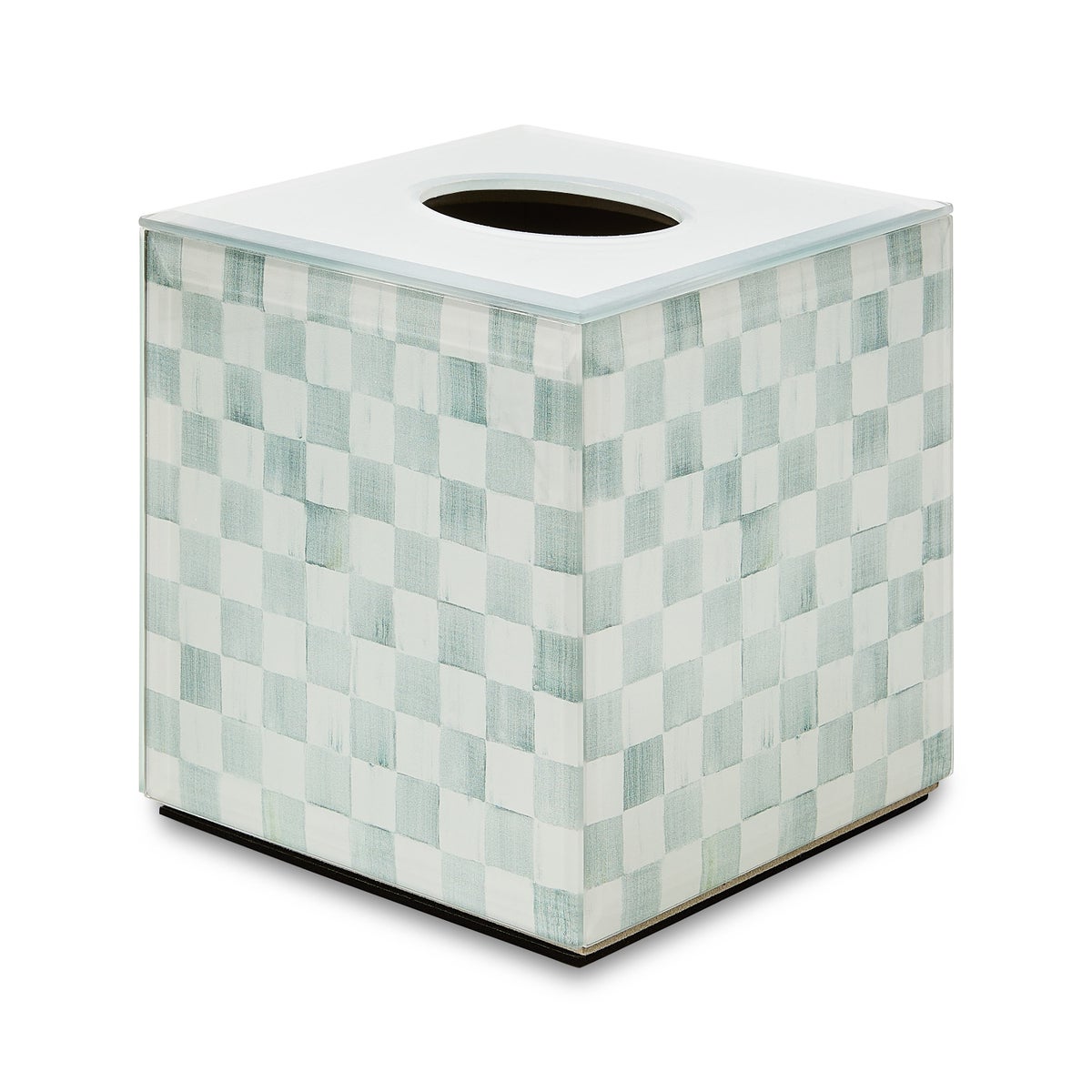 Sterling Check Glass Boutique Tissue Cover