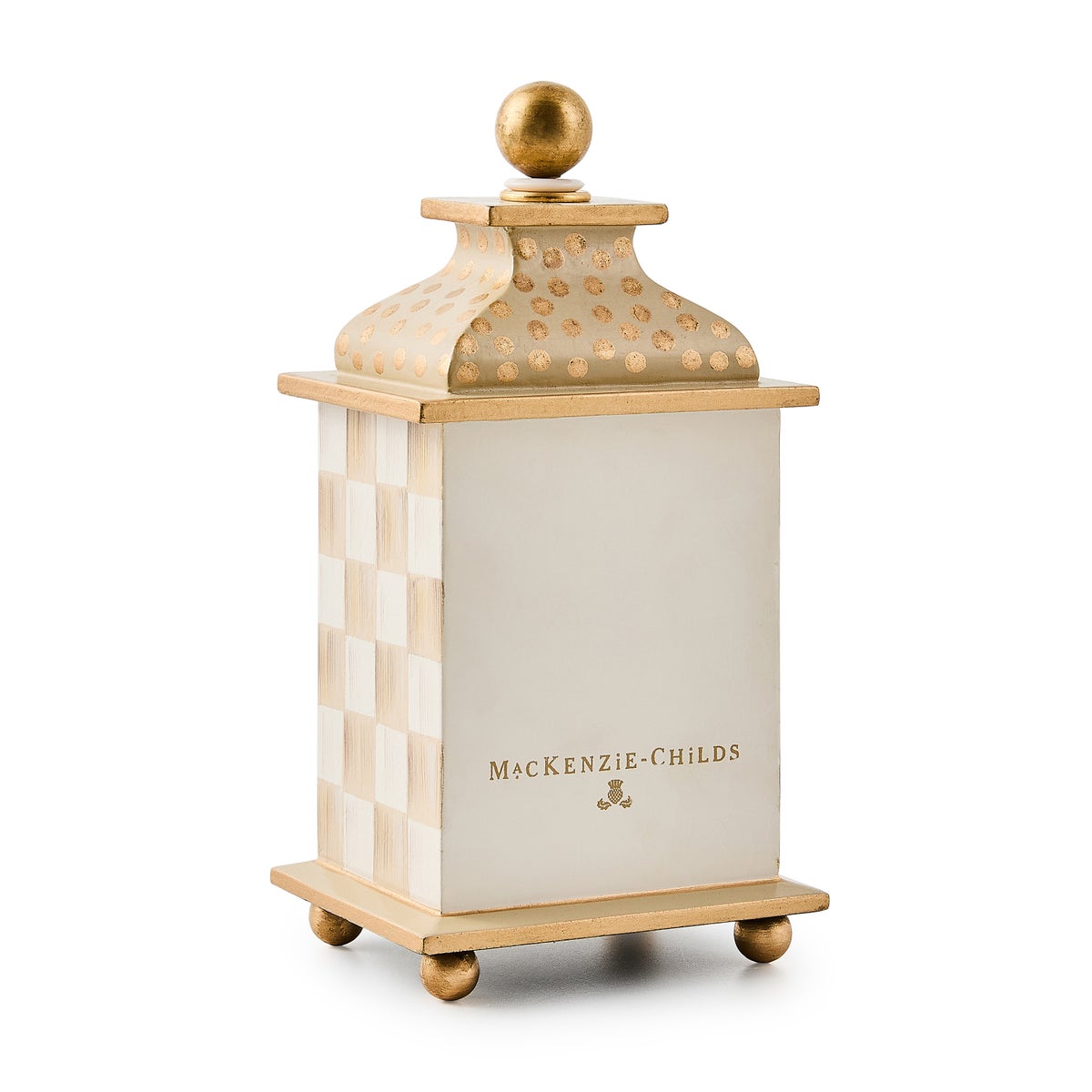 Mocha Check Desk Clock - Image 4