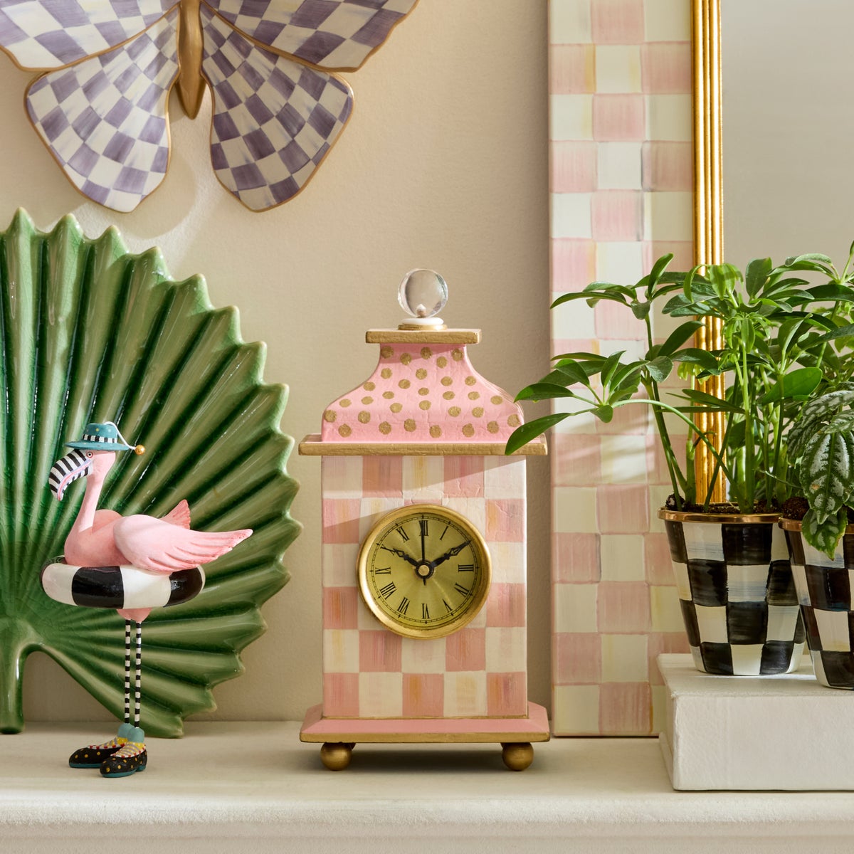 Rosy Check Desk Clock - Image 2