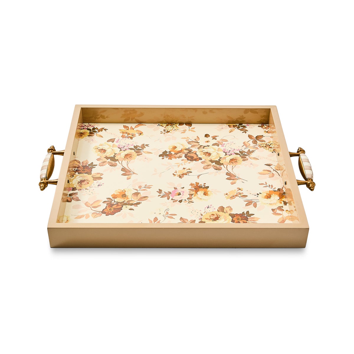 Wild Rose White Serving Tray