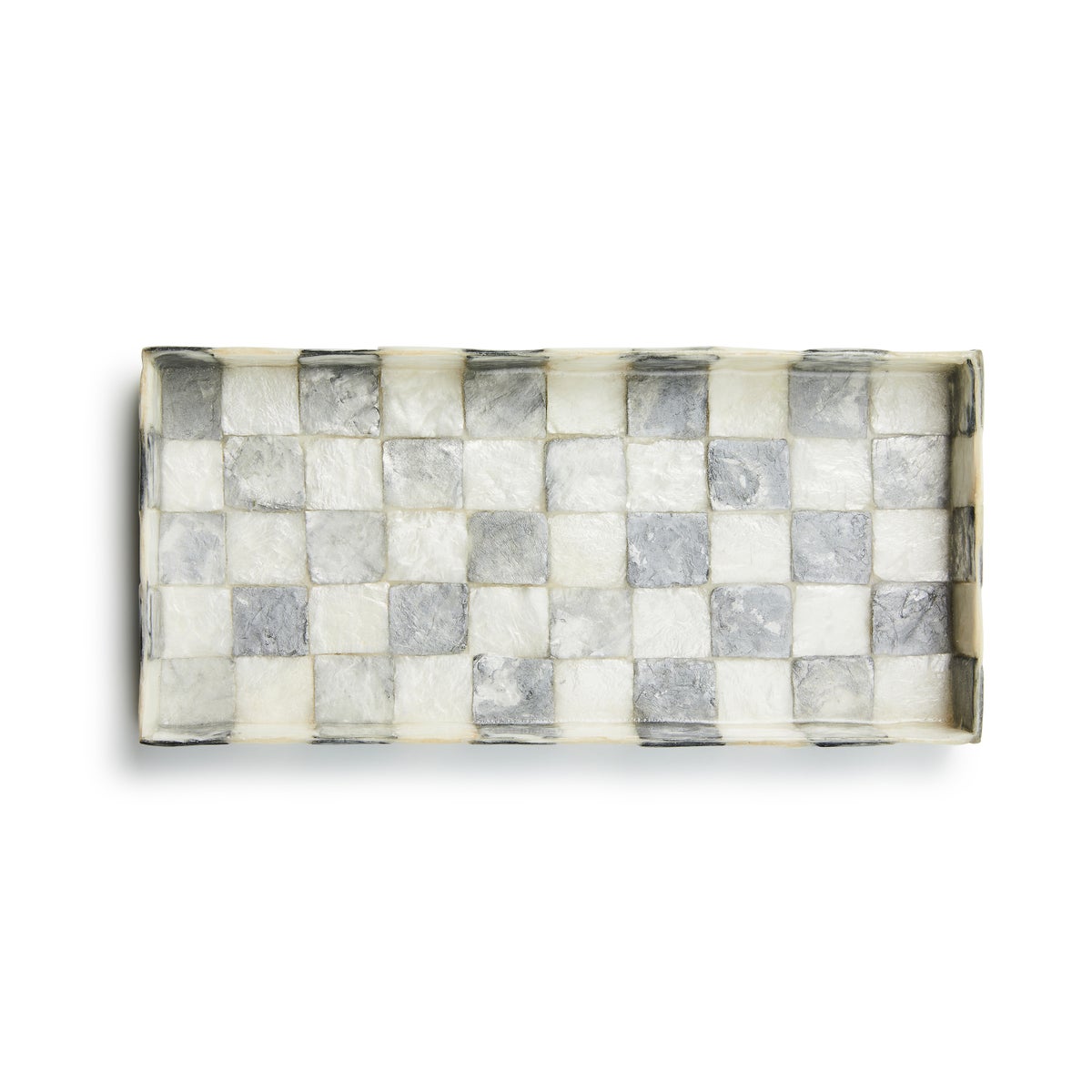 Sterling Check Capiz Vanity Tray - Image 3