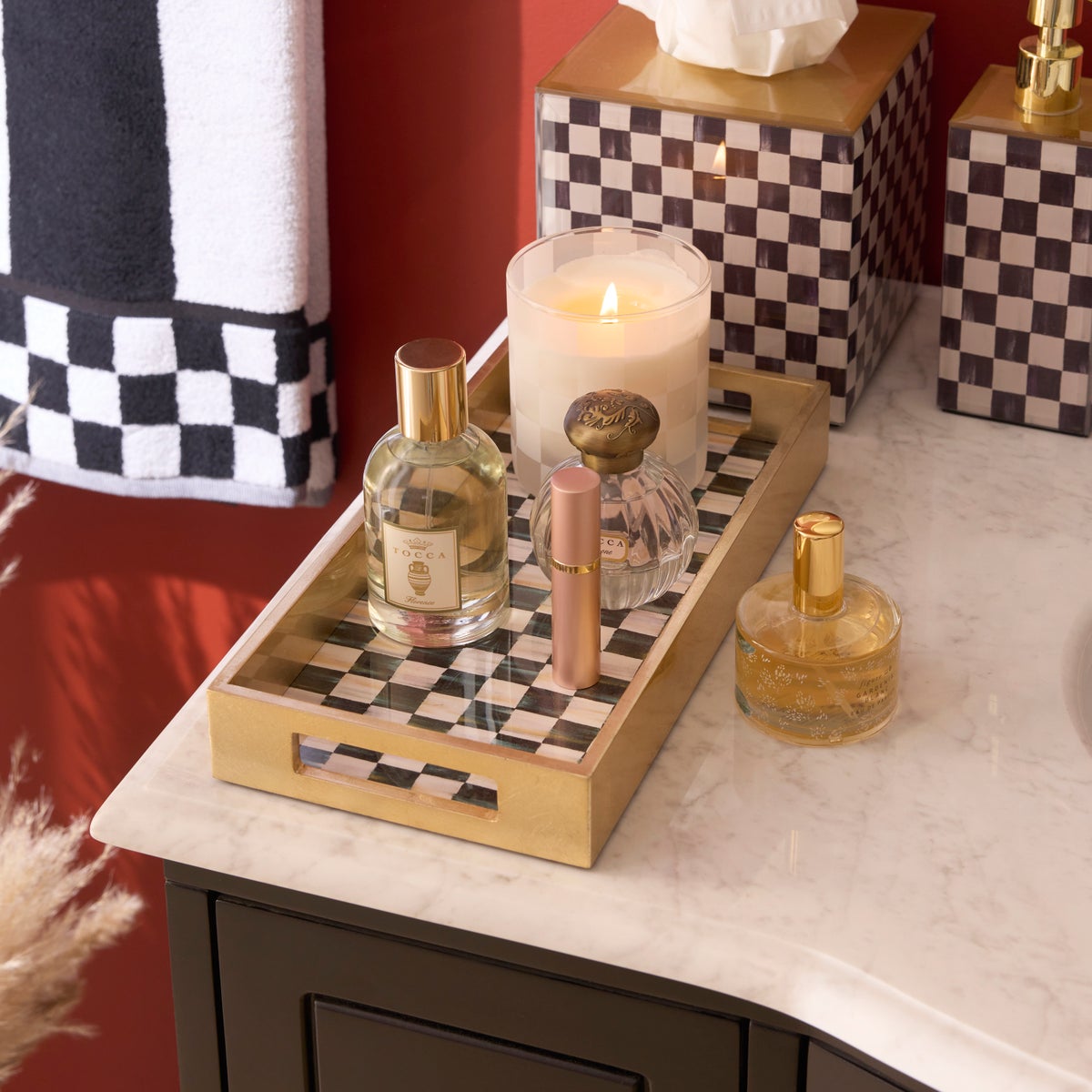 Courtly Check Glass Vanity Tray - Image 2