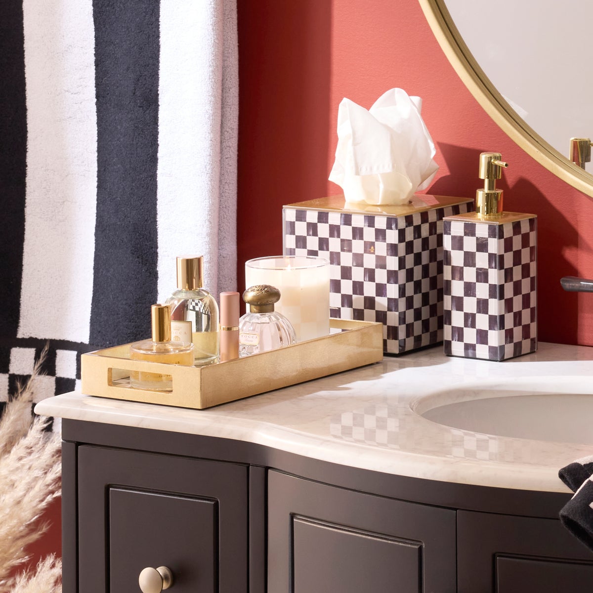 Courtly Check Glass Vanity Tray - Image 3