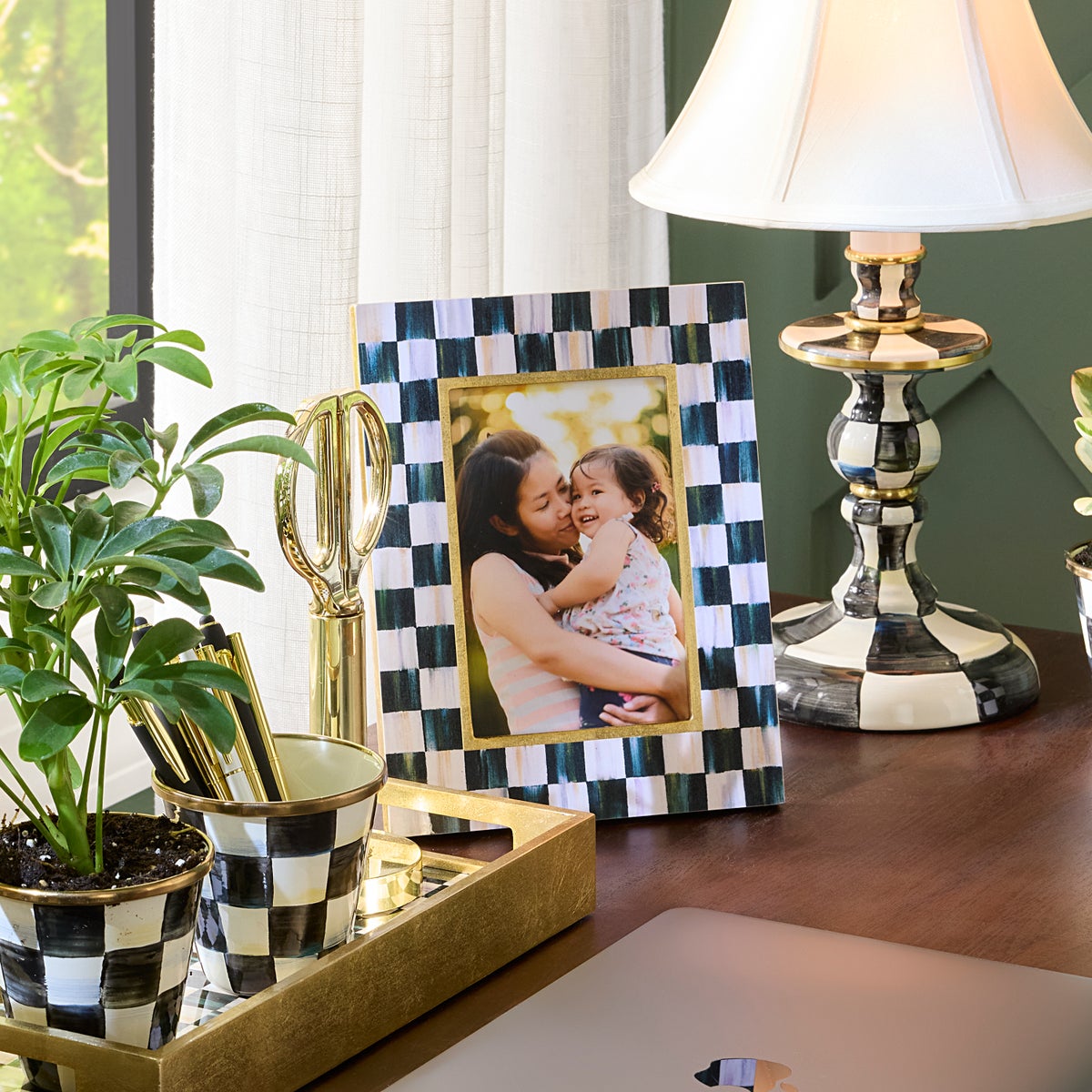Courtly Check Lacquer 4" x 6" Frame - Image 2