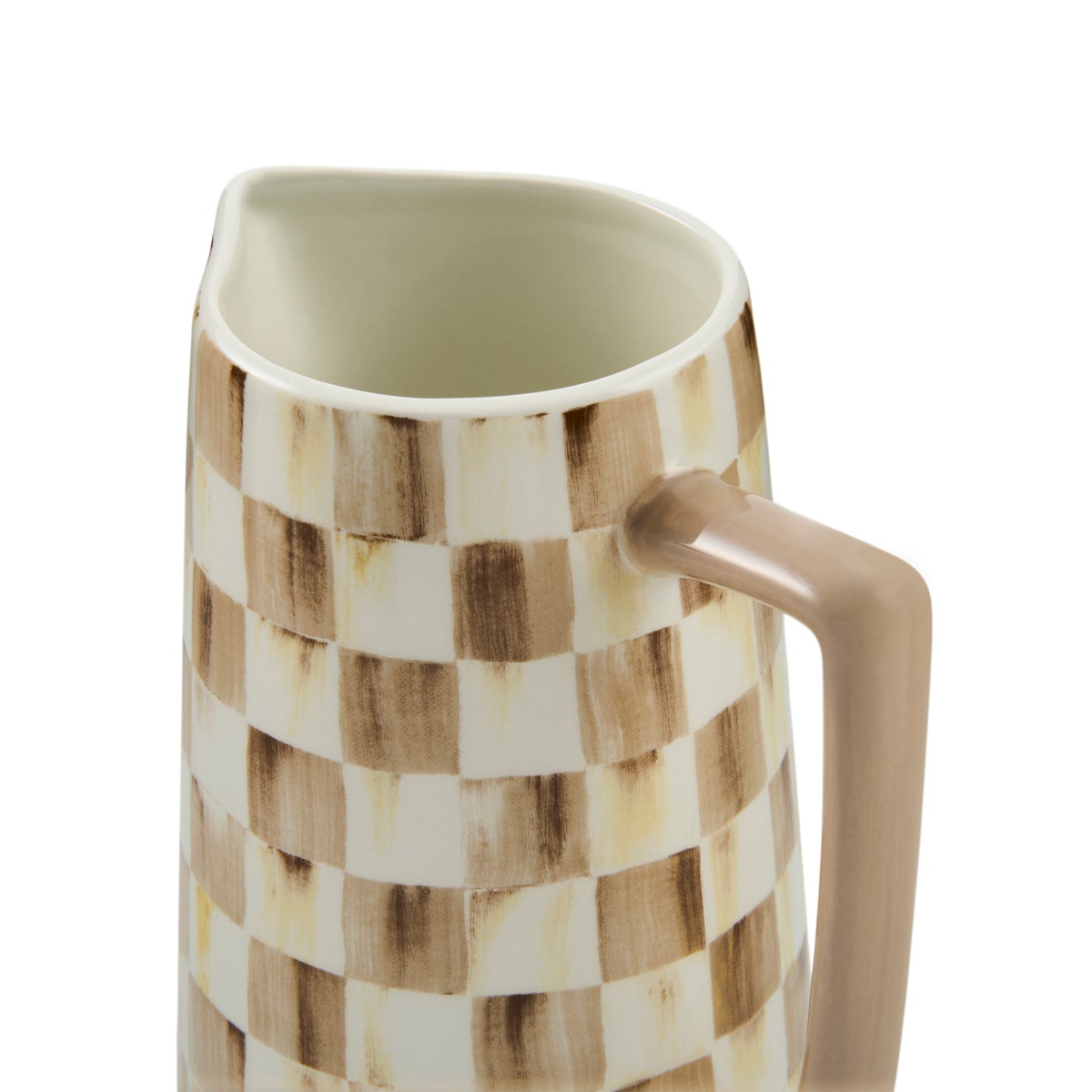 Mocha Check Farmhouse Pitcher - Image 3