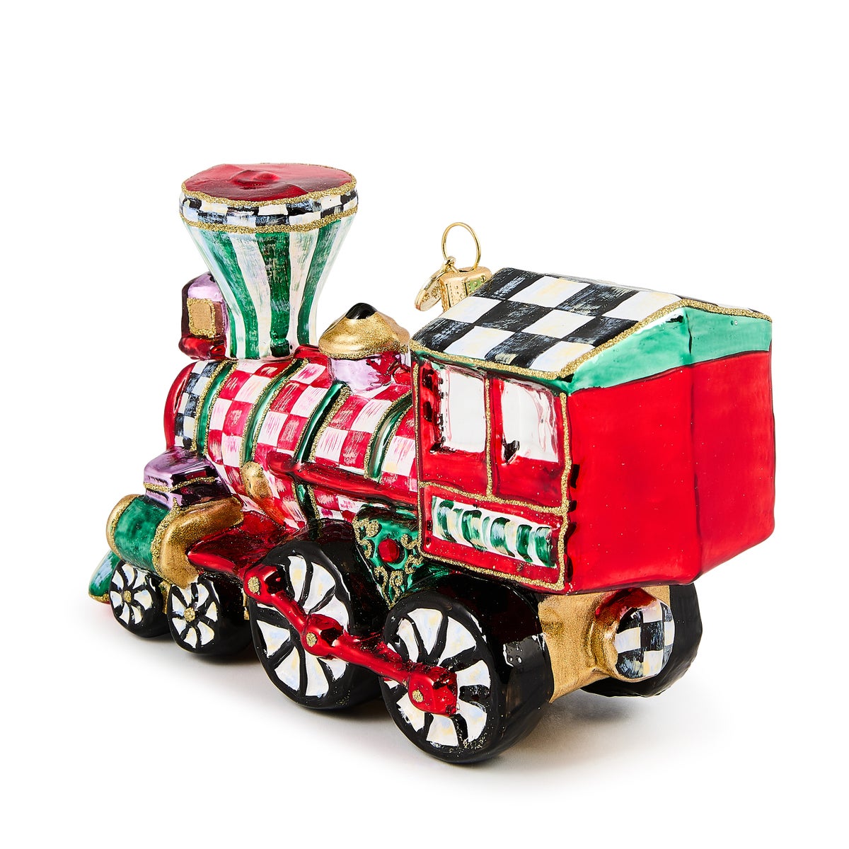 Check It Out Train Glass Ornament - Image 2