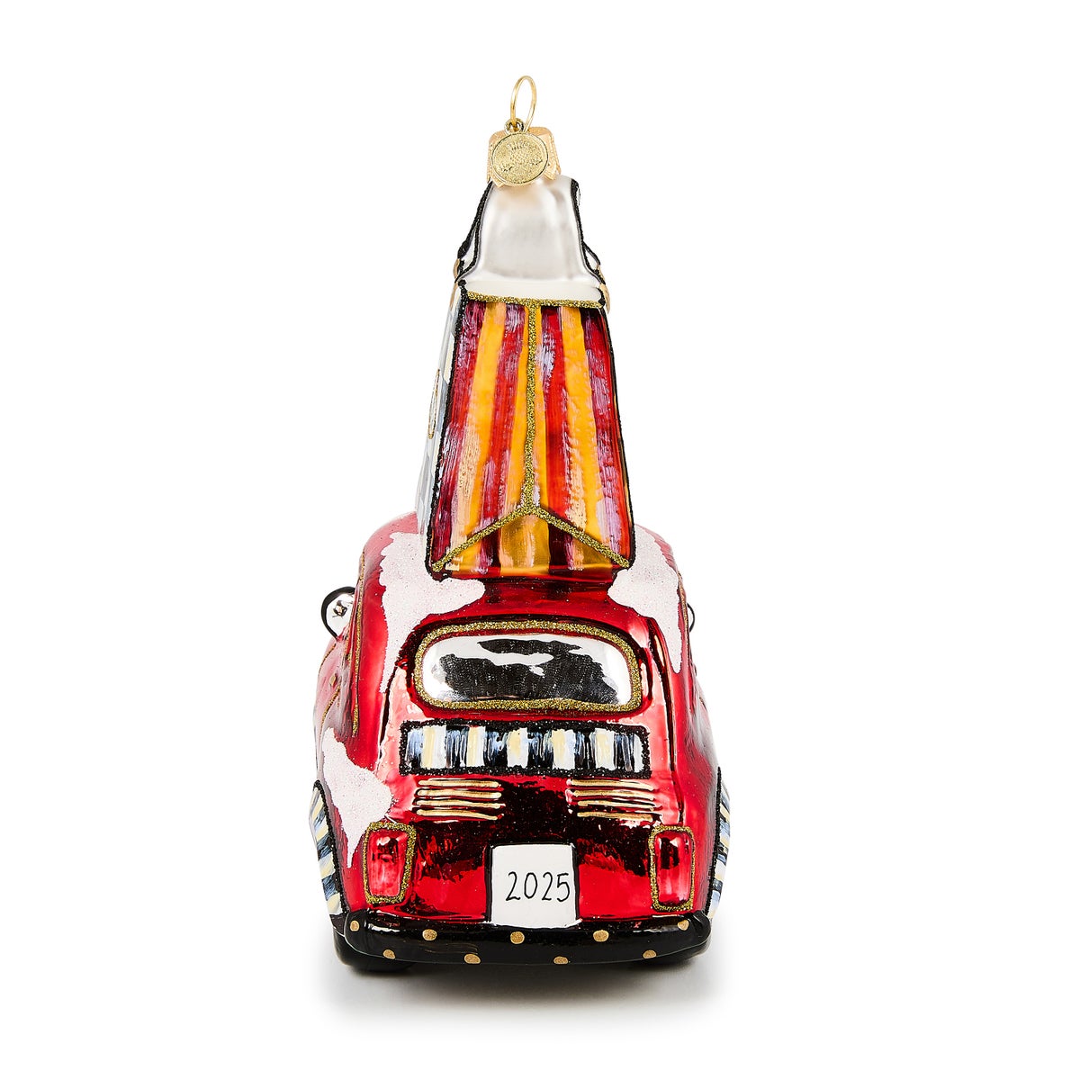 Christmas Shopping Car Glass Ornament - Image 3