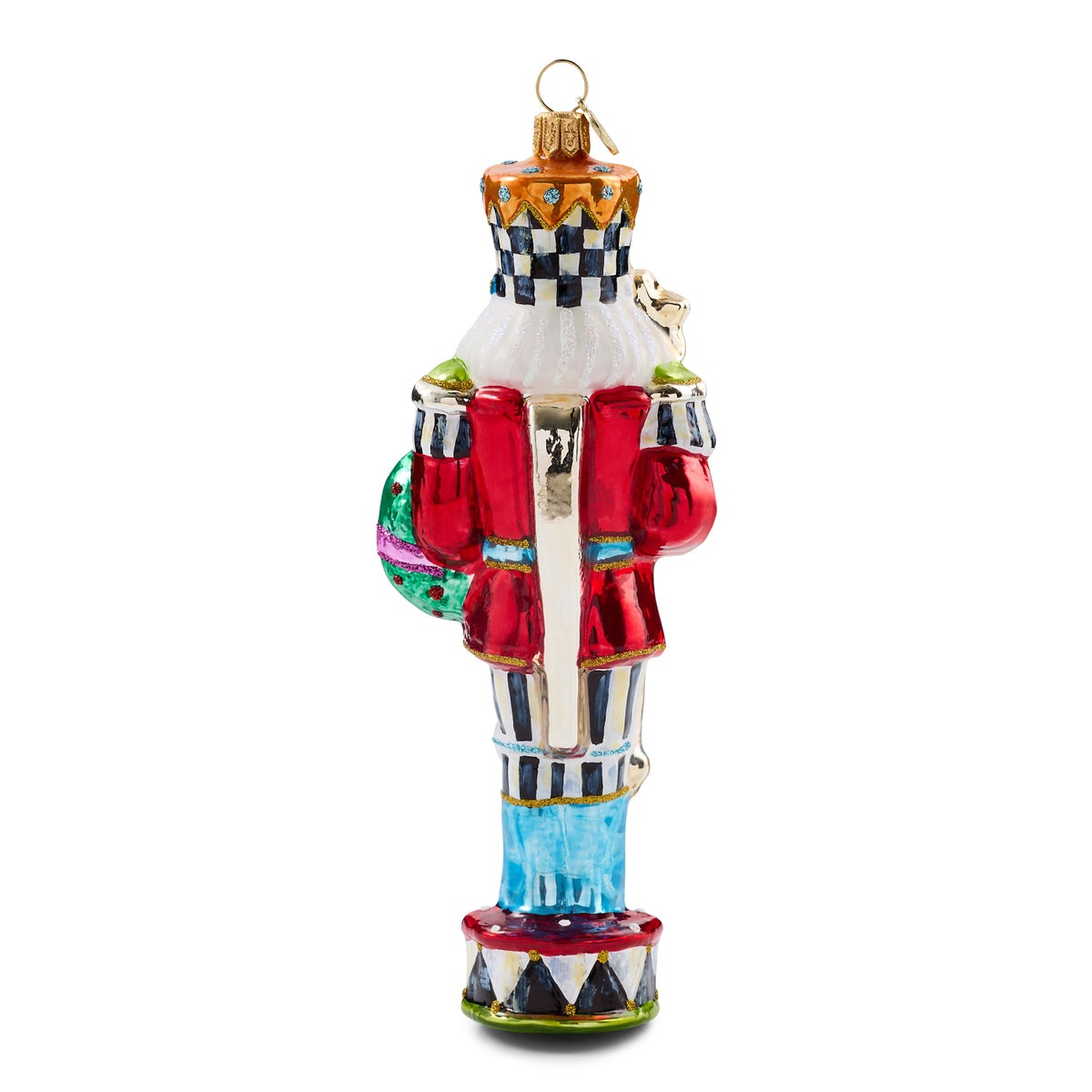 Confetti Christmas Nutcracker Glass Ornament - Image 4