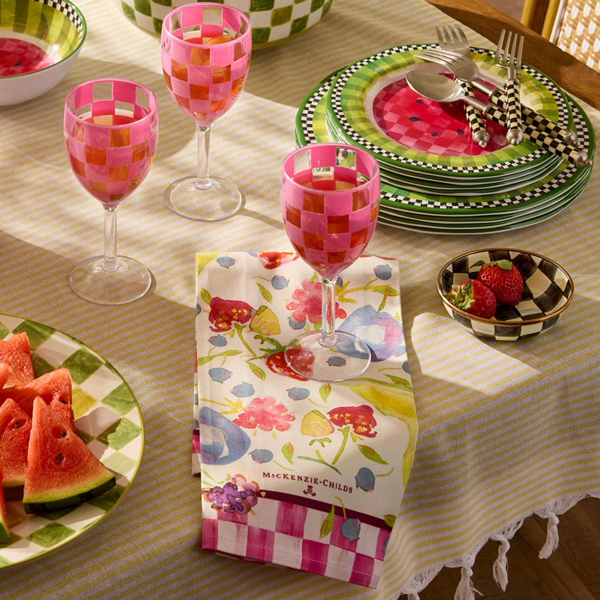 Watercolor Fruit Printed Dish Towel - Image 3