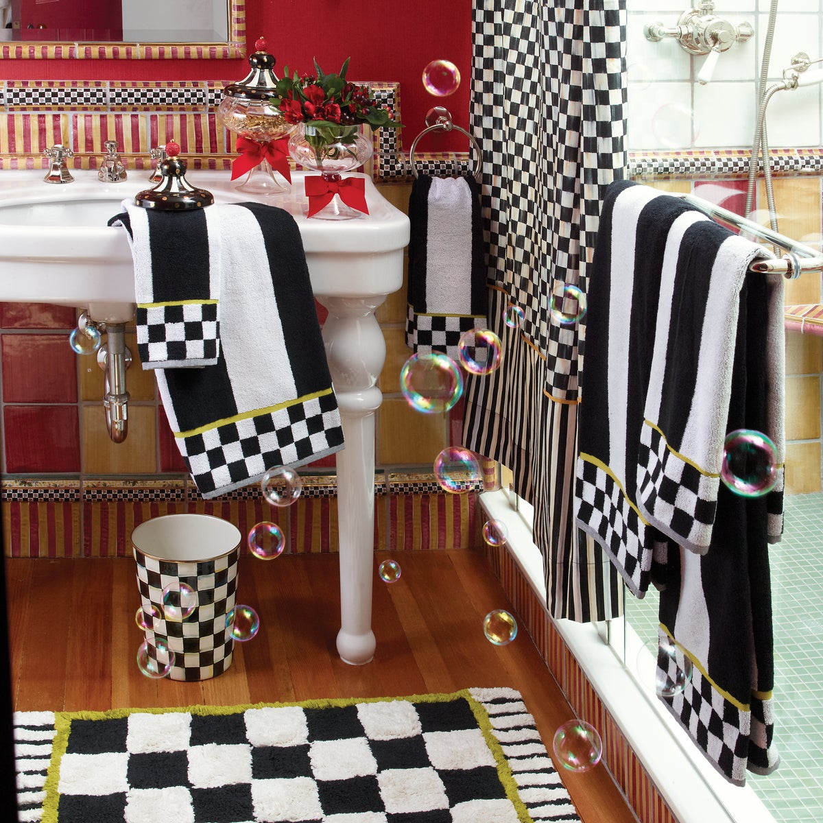 Courtly Check Shower Curtain - Image 4