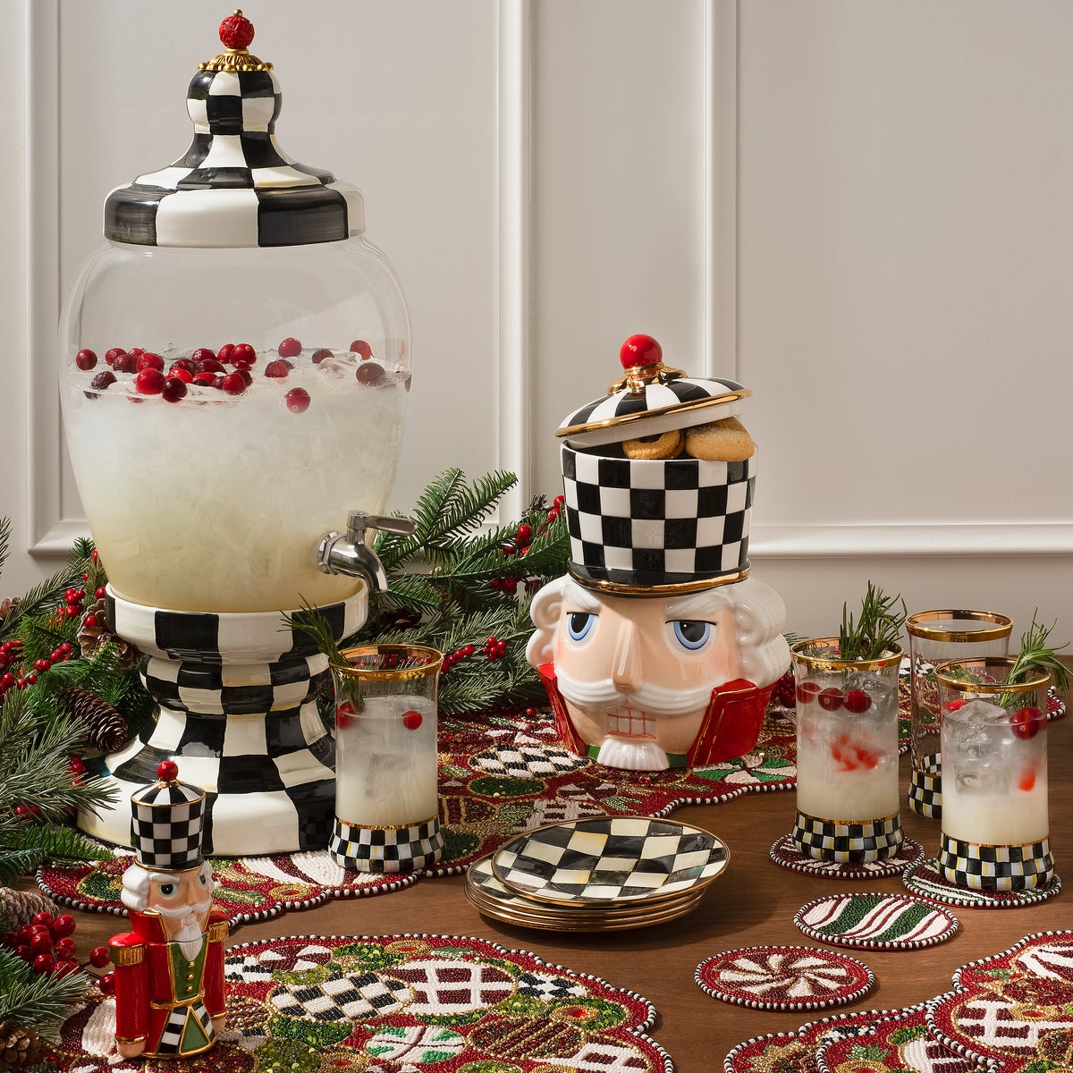 Jolly Ornaments Beaded Table Runner - Image 2