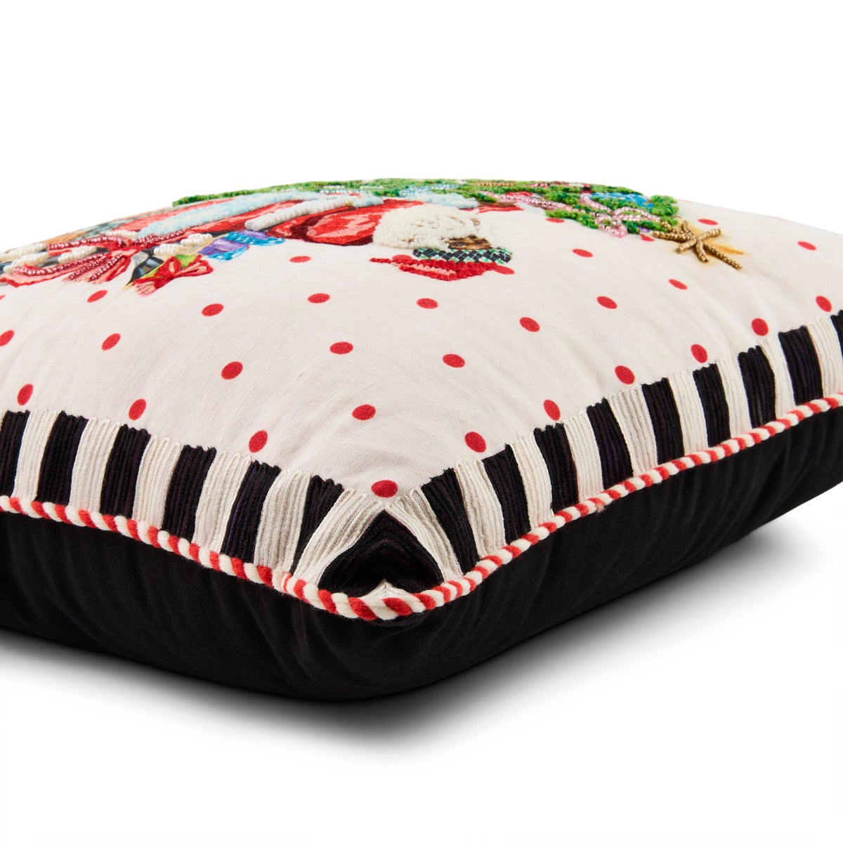 Tree Trimming Santa Throw Pillow - Image 3