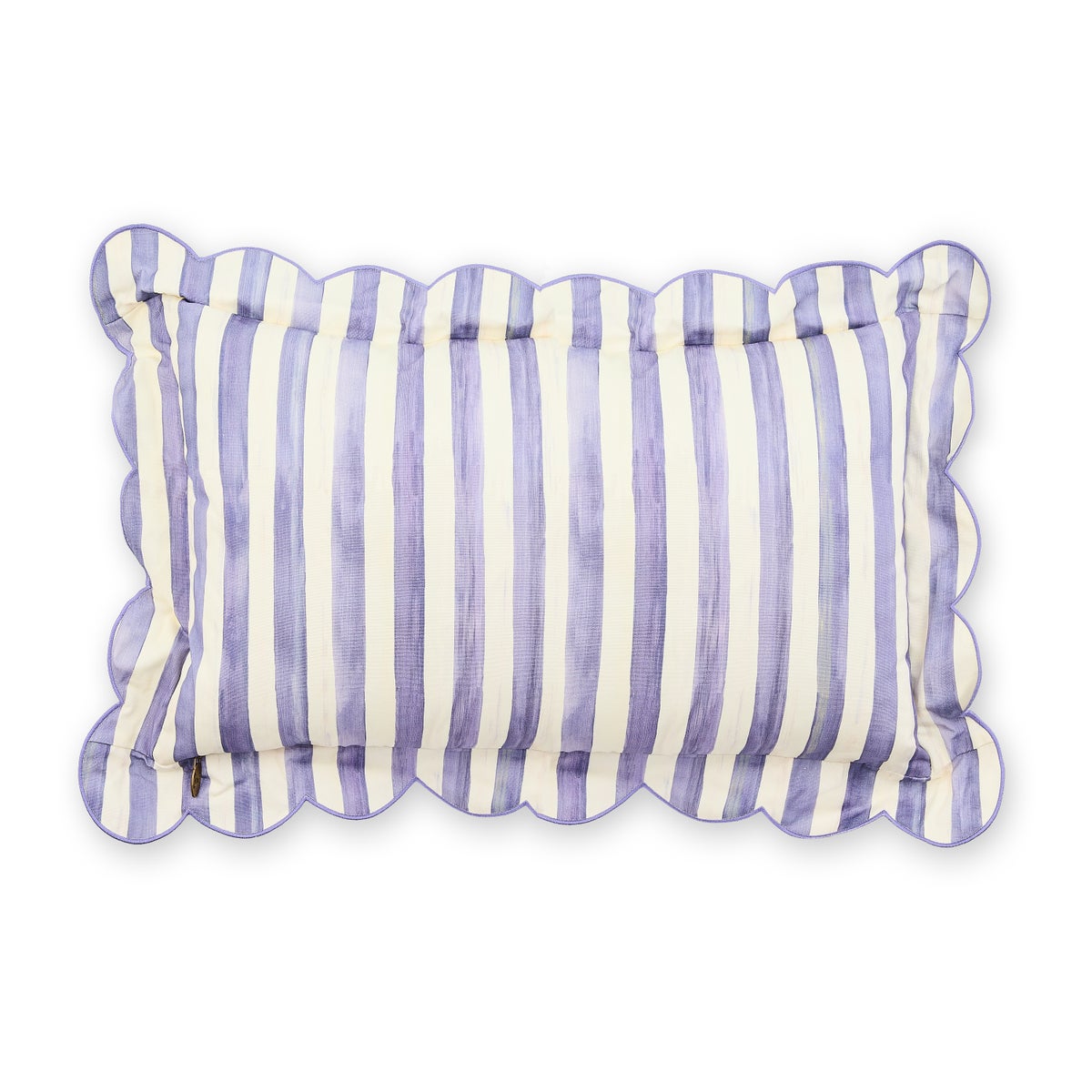 Violet Check Reversible Scalloped Throw Pillow - Image 6
