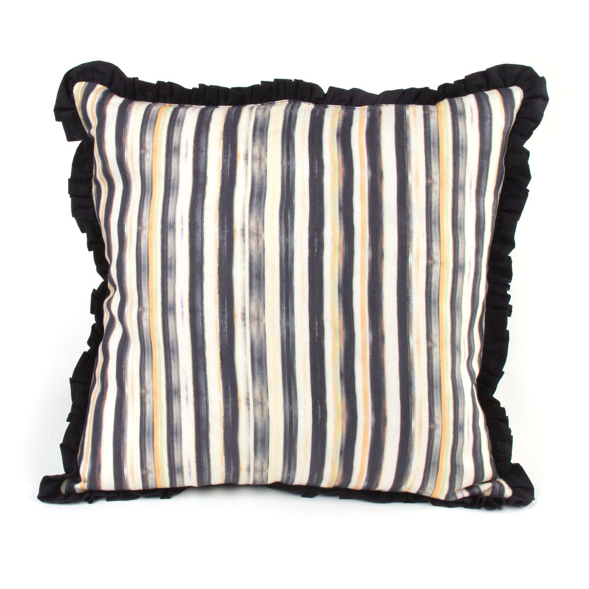 Courtly Check Ruffled Square Throw Pillow - Image 3