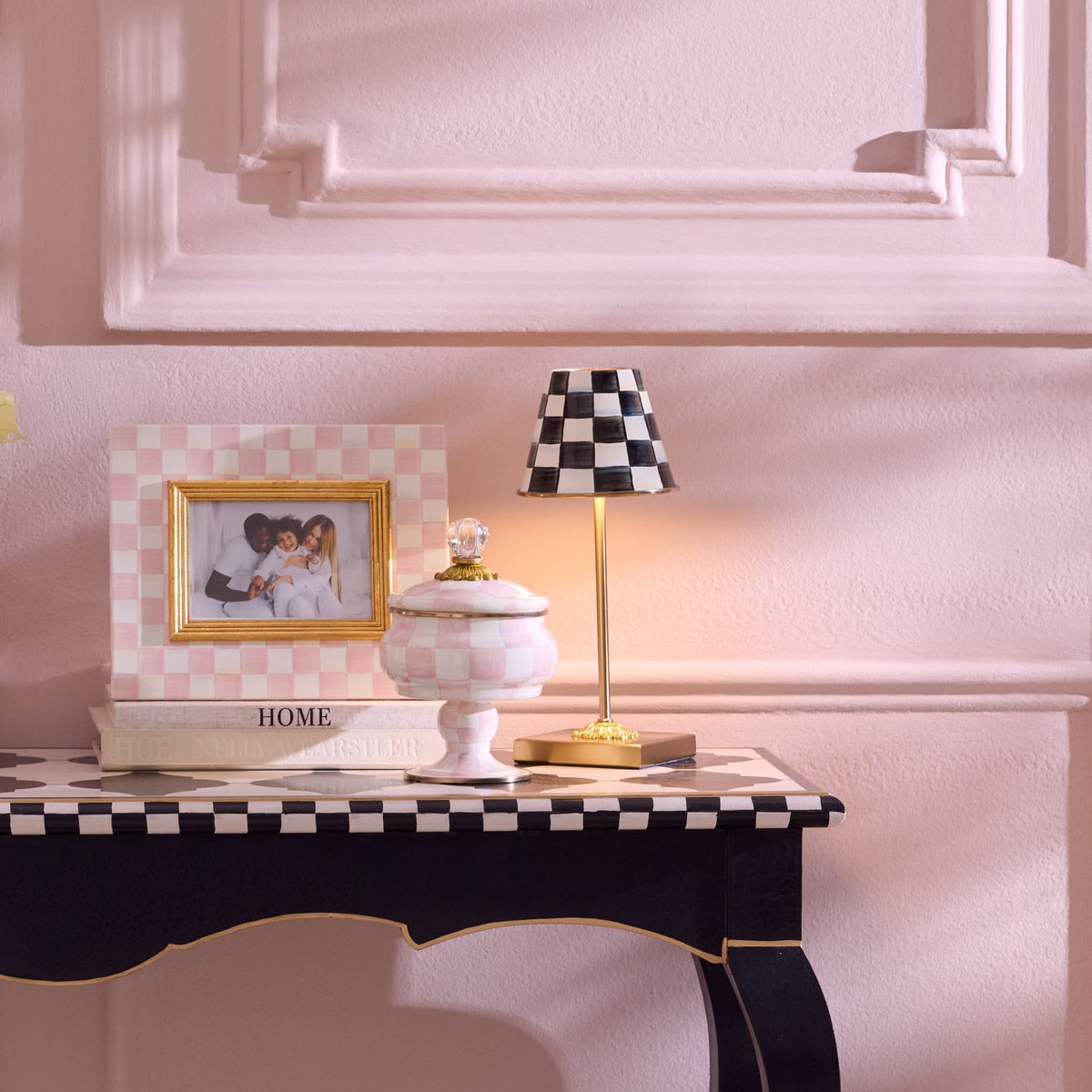 Courtly Check LED Rechargeable Cafe Table Lamp - Image 2