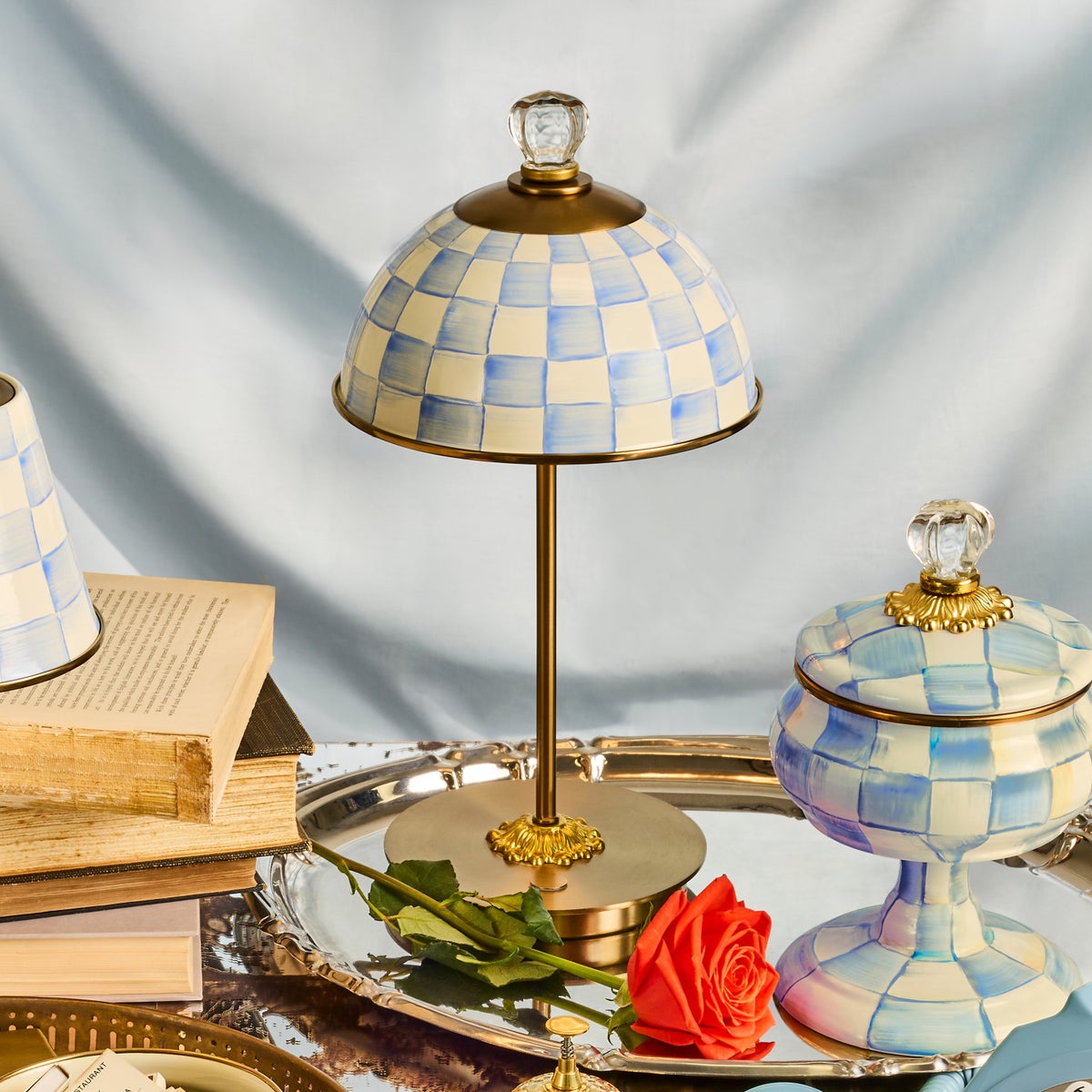Sky Check LED Rechargeable Dome Table Lamp - Image 3
