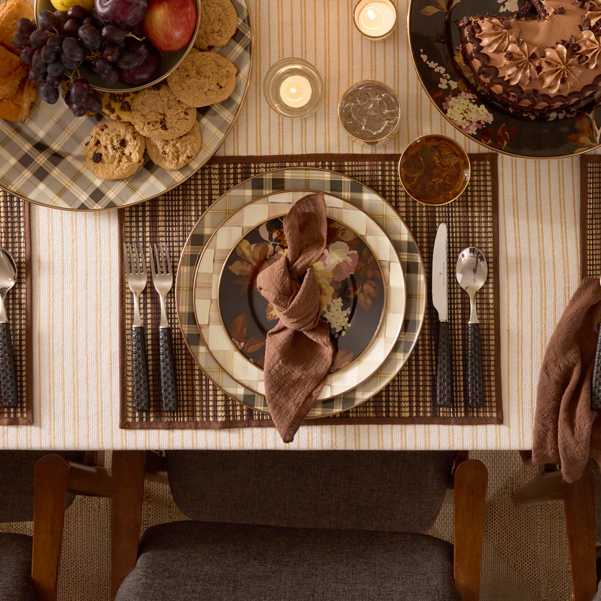 Tartan Mocha Charger Plate - Image 3