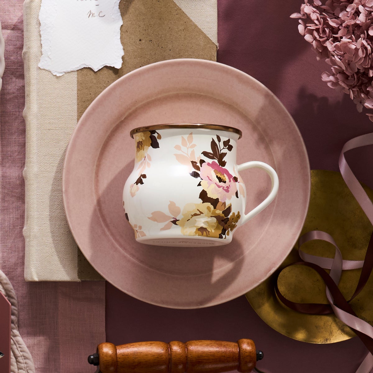 Wild Rose White Mug - Image 4