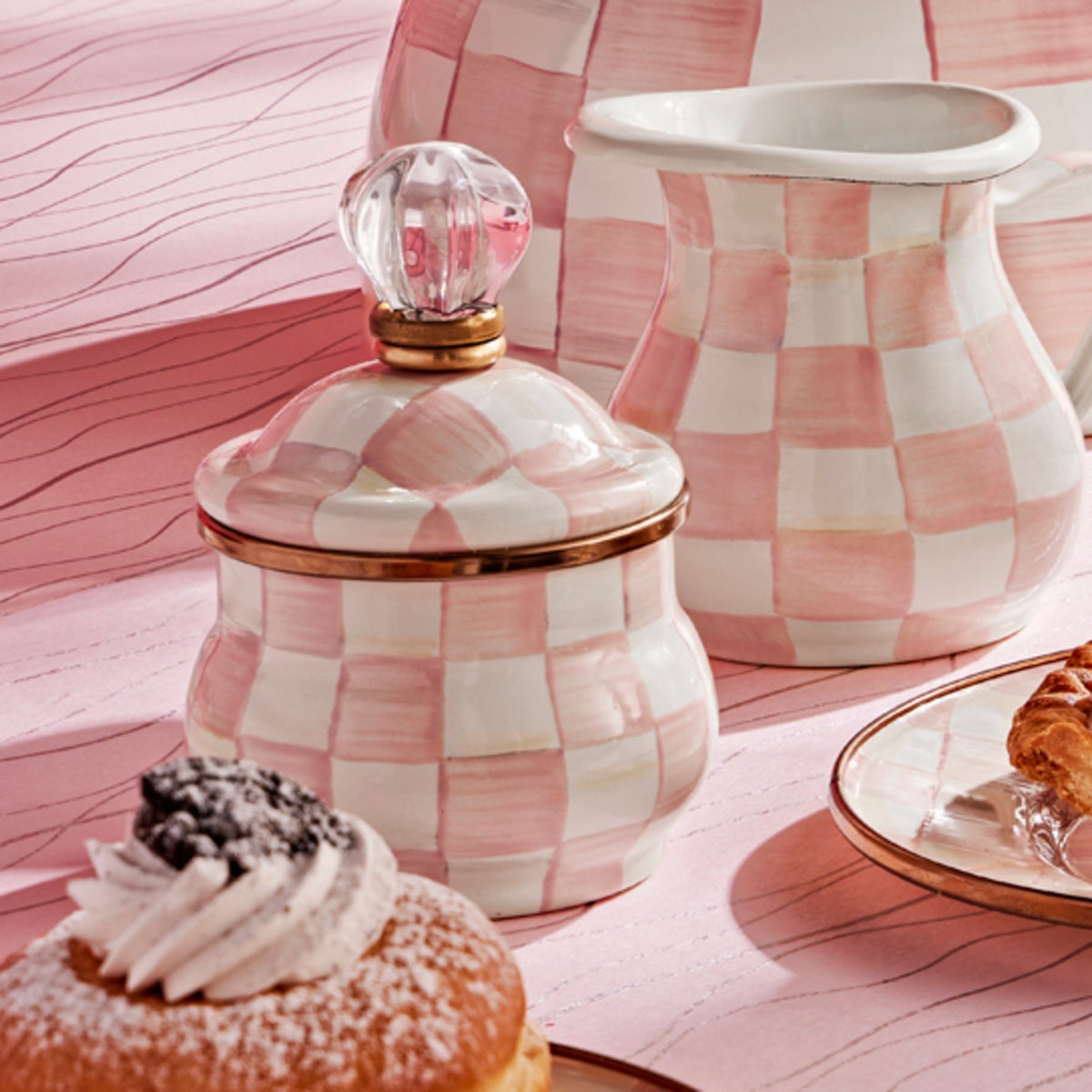 Rosy Check Lidded Sugar Bowl - Image 5