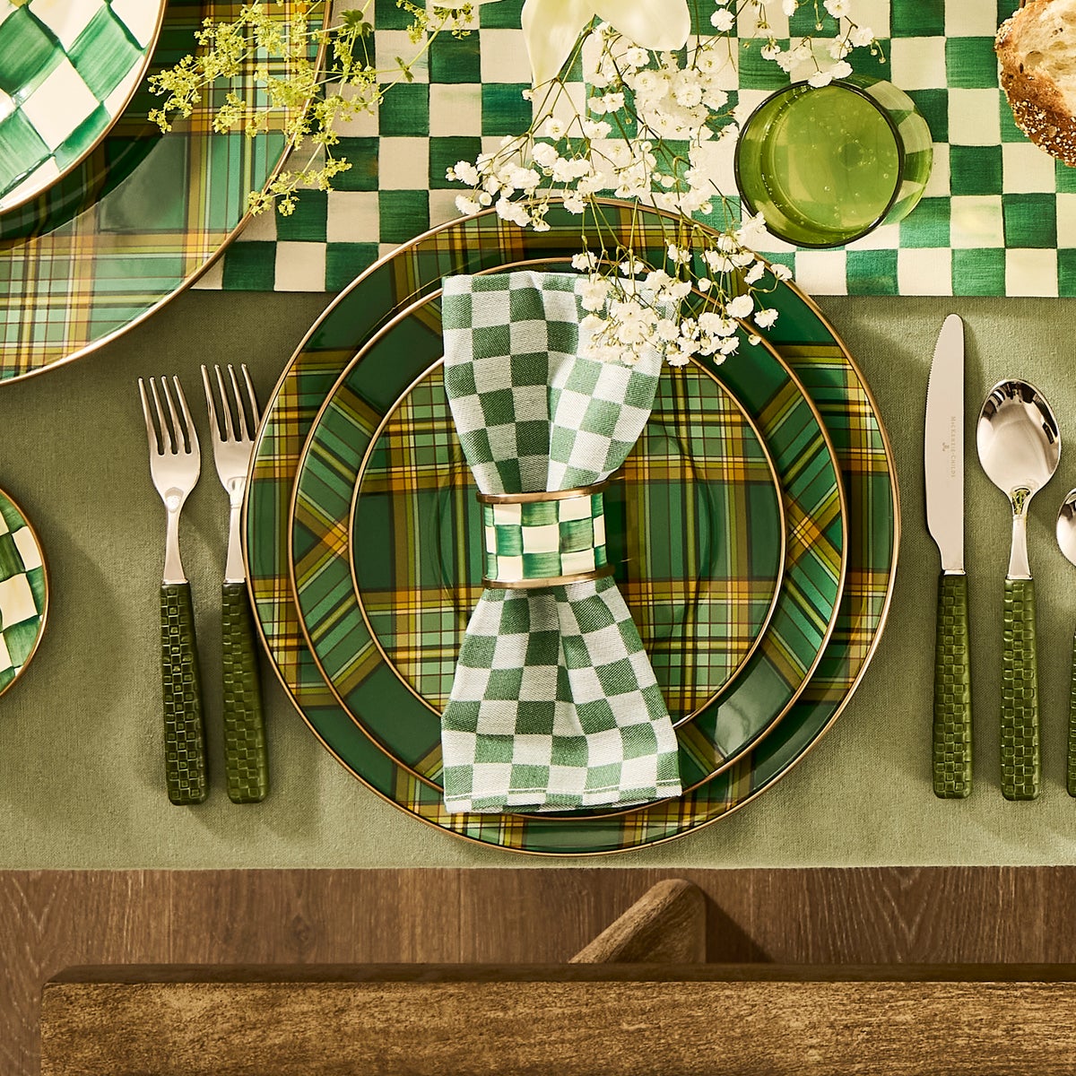 Tartan Green Salad Plate - Image 3