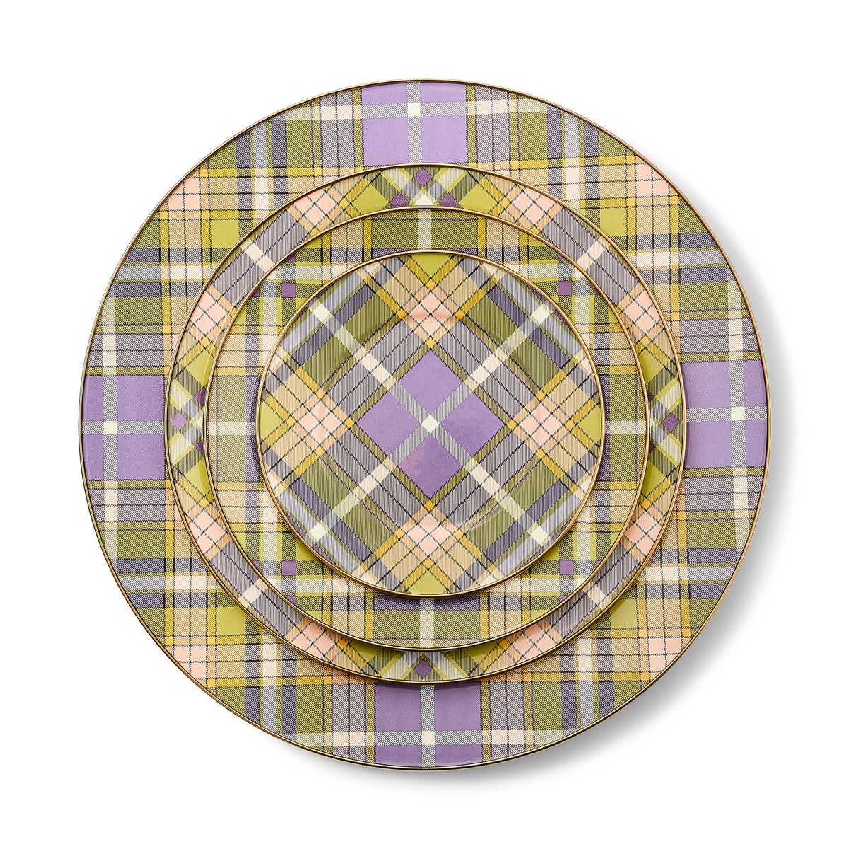 Tartan Violet Salad/Dessert Plate - Image 3