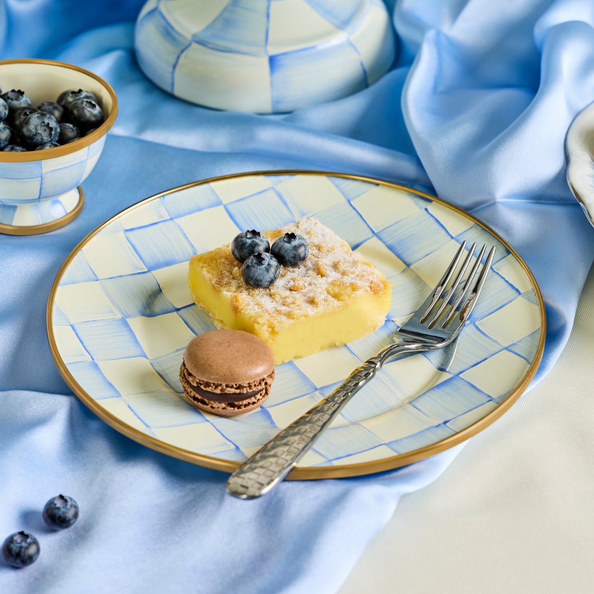 Sky Check Salad/Dessert Plate - Image 8