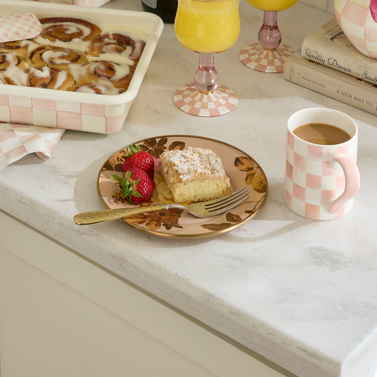 Wild Rose Mauve Salad/Dessert Plate - Image 5