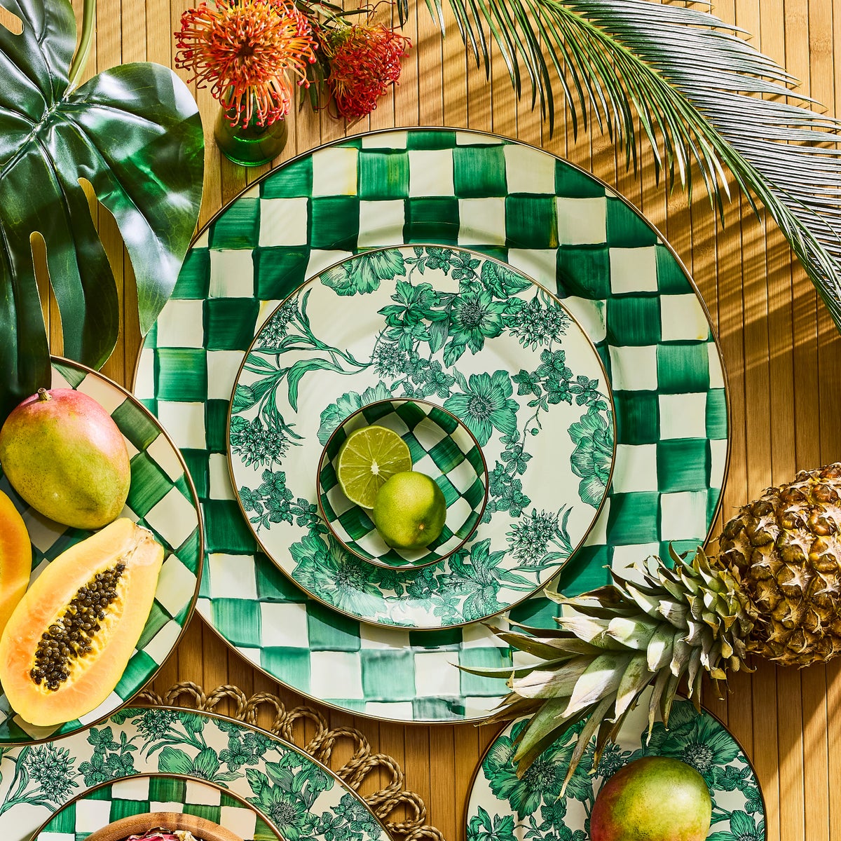 Emerald Check Serving Platter - Image 2