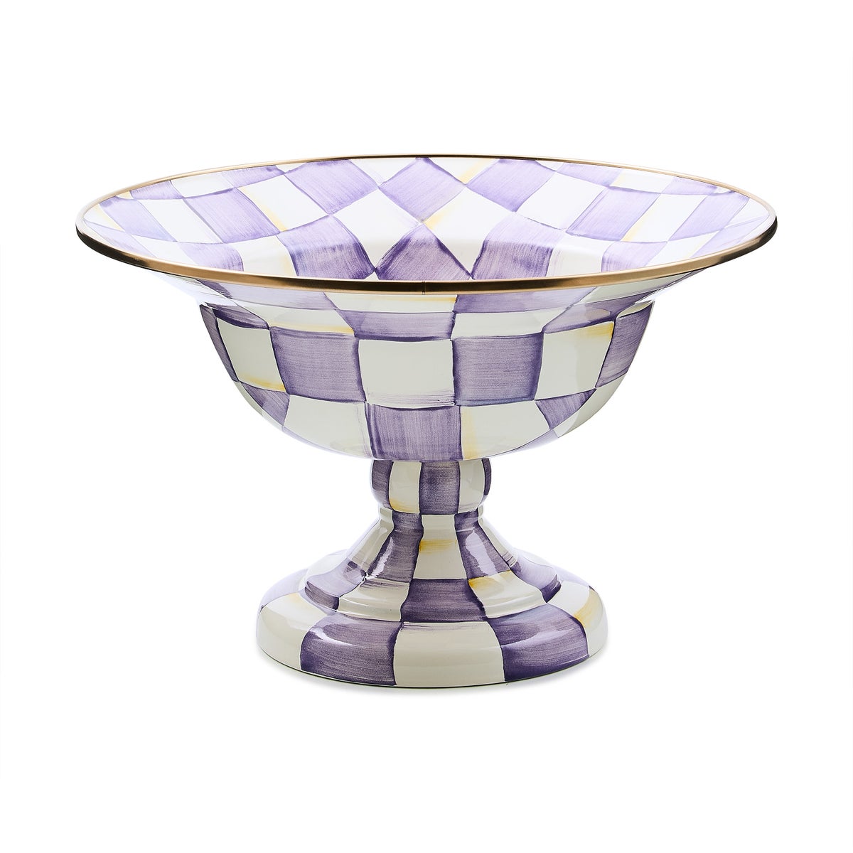 Violet Check Large Compote