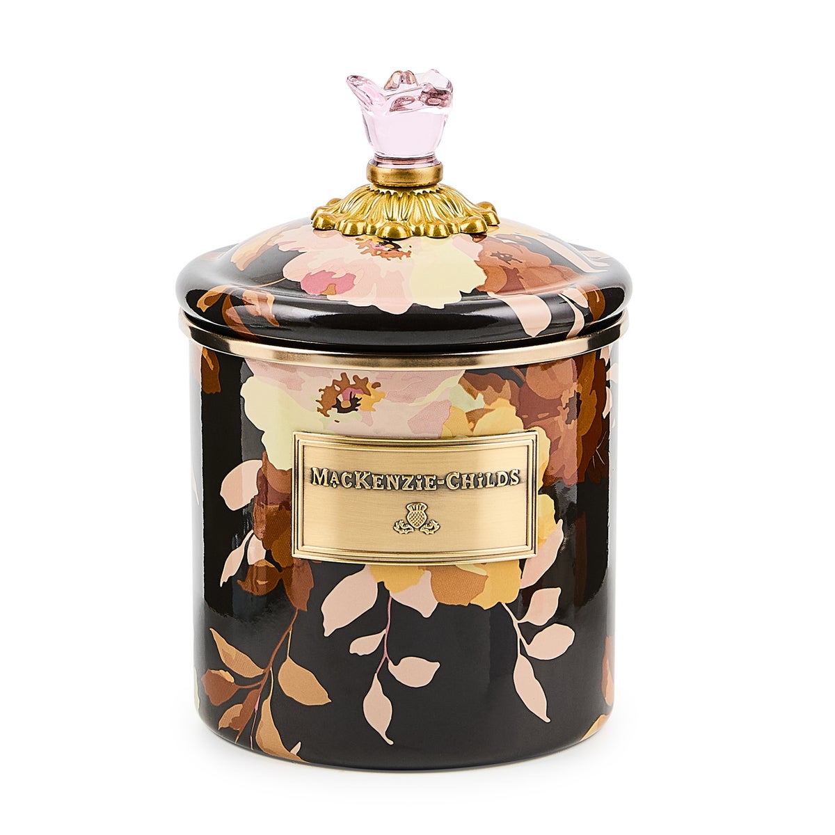 Wild Rose Brown Small Canister