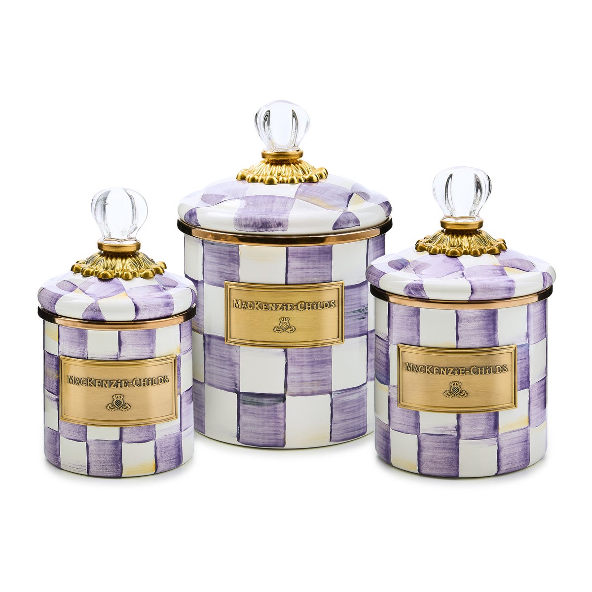 Violet Check Small Canister - Image 3