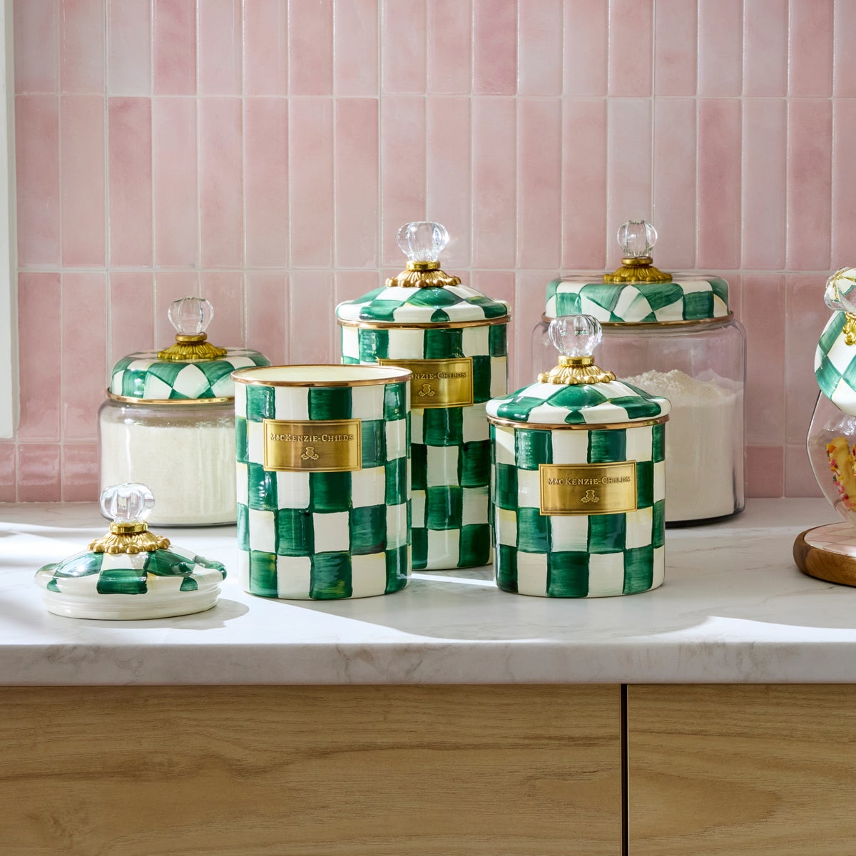 Emerald Check Medium Canister - Image 6